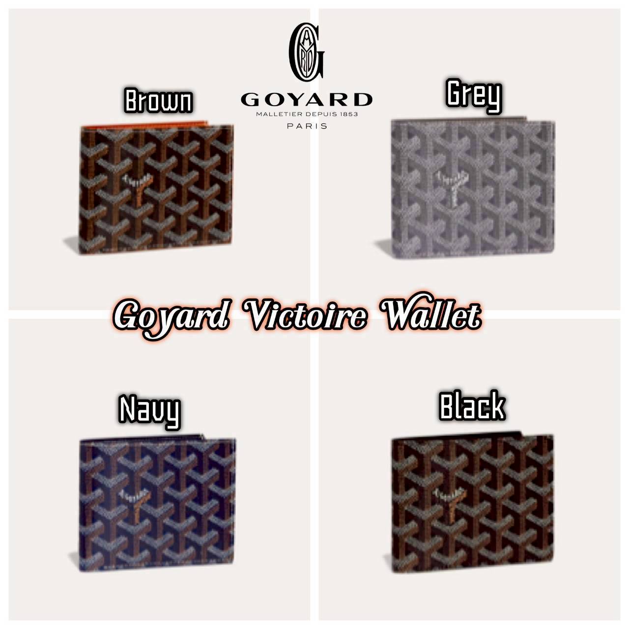 ORI หนังแท้ | Goyard Victoire Wallet กระเป๋าสตางค์ Victoire ขนาดกะทัดรัดและเหมาะสําหรับการจัดสำหรับการ์ดและธนบัตร ลวดลายสุดคลาสสิคของกระเป๋าเป็นเอกลักษณ์ที่ทุกคนจดจำได้