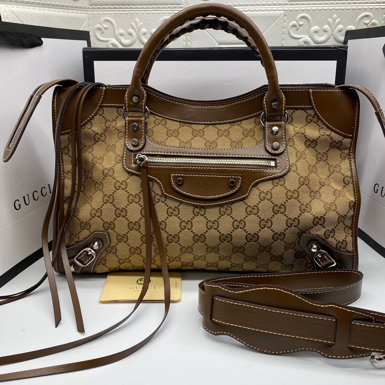 VIP 】หนังแท้ Gucci The Hacker Project medium Neo Classic bag พร้อมส่งที่ไทย