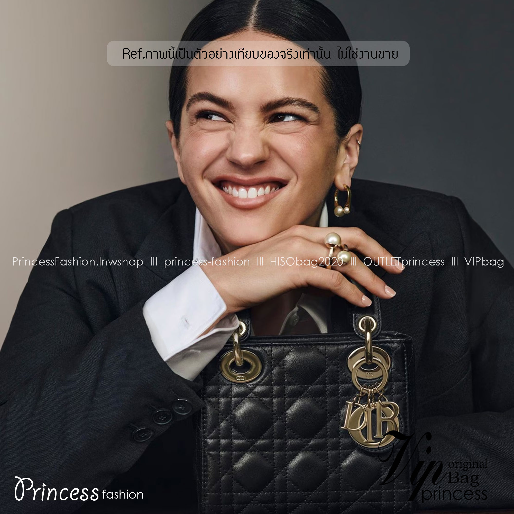 Small Lady Dior Bag Black Cannage / CD SMALL LADY BAG WITH BUTTERFLY กระเป๋าสะพายตกแต่งรูปผีเสื้อคละรอบใบ สวยหรูดูแพงทรงกล่องคลาสสิค