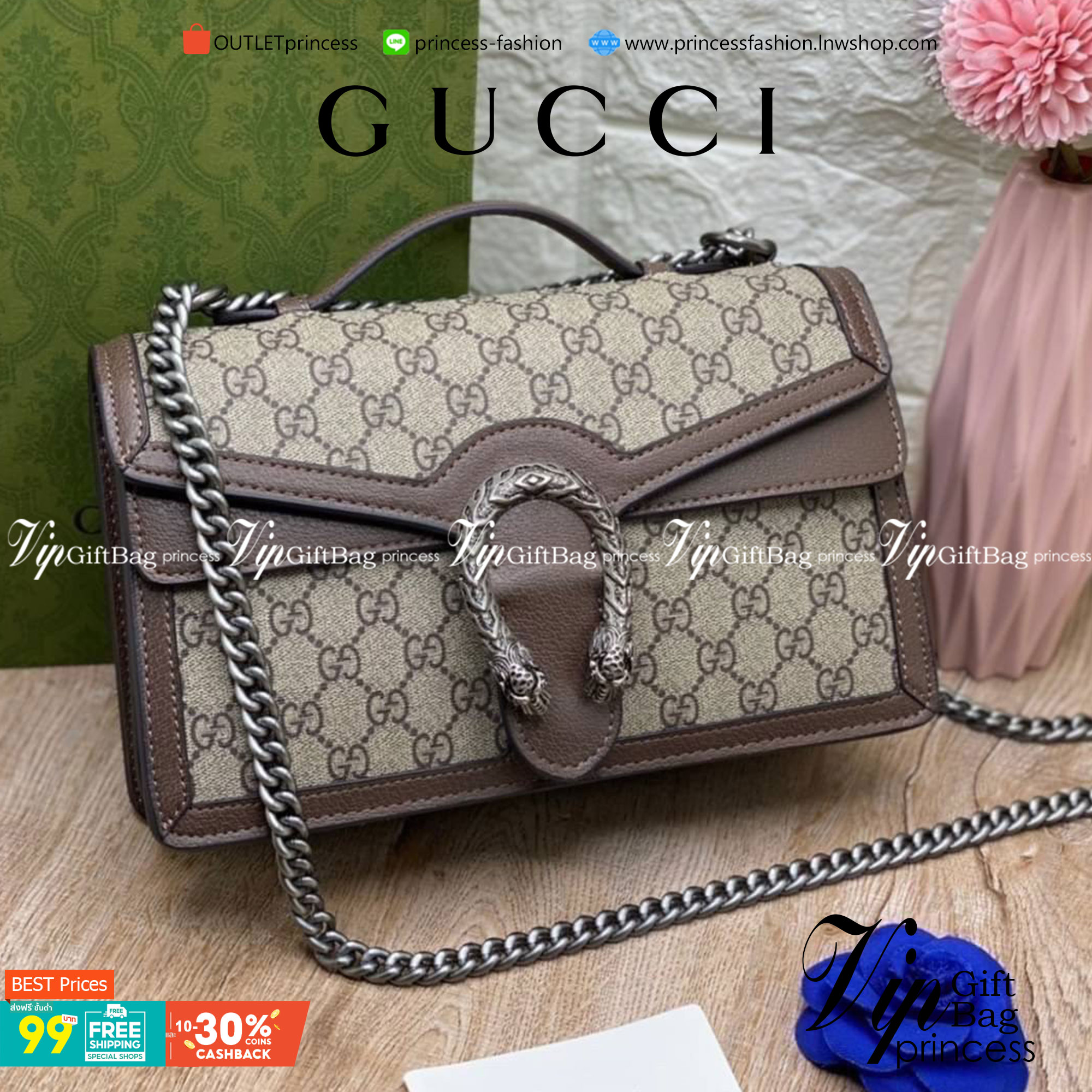 VIP 】หนังแท้ GUCCI DIONYSUS GG SUPREME BAG พร้อมส่งที่ไทย ได้ไปไม่ผิดหวังแน่นอนค่ะ! งานหนังแท้ชั้นดีที่สุด สวยมาก อะไหล่ดูแพงทุกจุด ภาพถ่ายจากงานขายจริง ใบจริงสวยหรูมากๆ แมทได้กับทุกชุด สาวๆได้ไปไม่ผิดหวังแน่นอน สินค้าคุณภาพ พร้อมส่งห้ามพลาดเลยนะคะ!