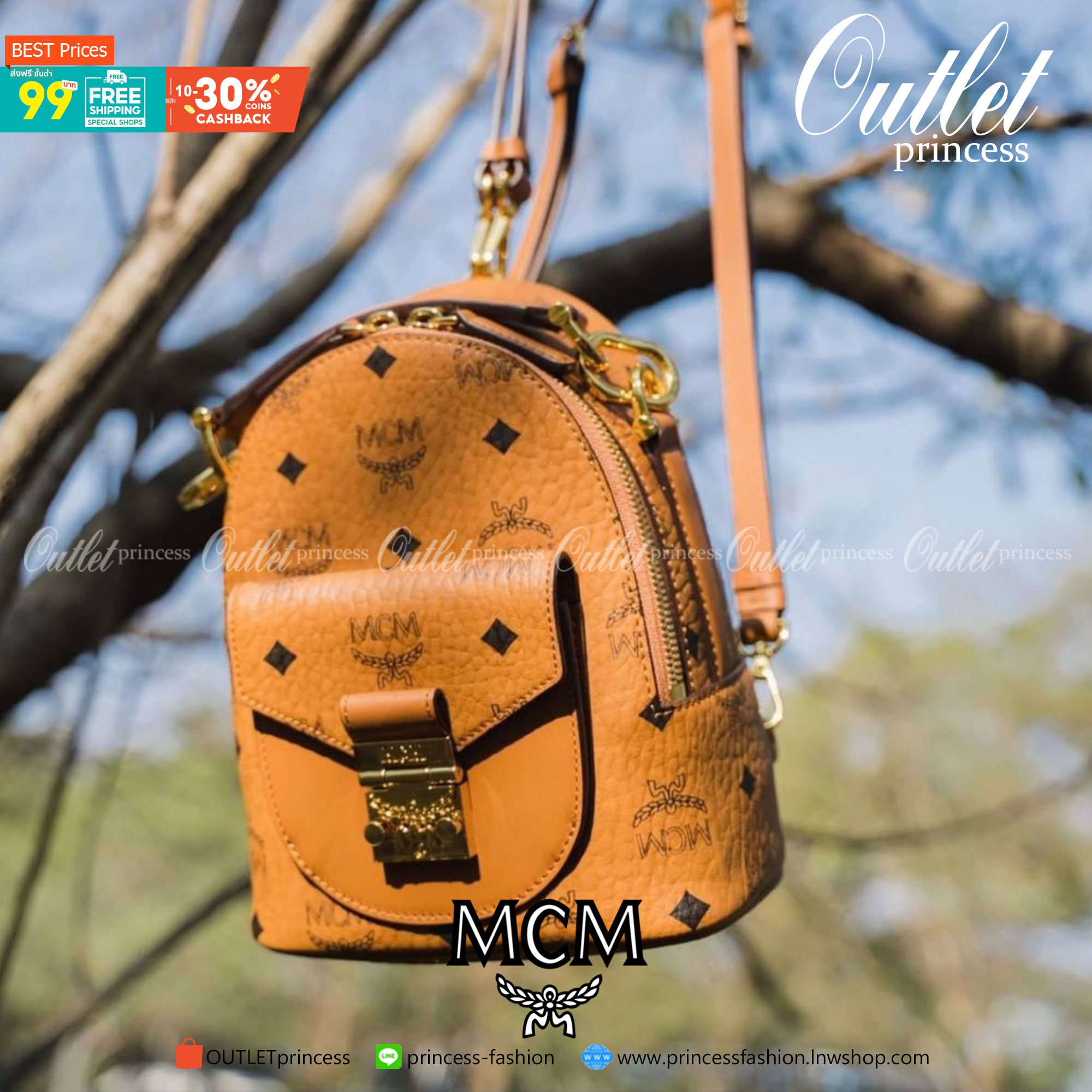 M.C.M Stark X-Mini backpack เป้ไซซ์จิ๋วสุดชิค โดดเด่นด้านการใช้งาน เอาอยู่ทุกสถานการณ์ กระเป๋าเป้ไซส์มินิรุ่นนี้ผสมผสานลวดลายเอกลักษณ์ของ M.C.M เข้ากับหนังและผ้าแคนวาสเคลือบผิวได้อย่างสวยงามค่ะ