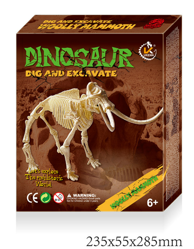 ของเล่นชุดขุดฟอสซิลโครงกระดูกไดโนเสาร์สำหรับเด็ก