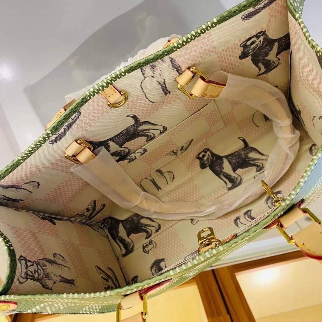 LV OnTheGo / LV Tote Bag กระเป๋าทรงโท้ท โทนสีมีเสน่ห์ที่ผสมผสานเฉดสีพาสเทล เกรดออริ 1:1 ใช้งานต่างประเทศได้