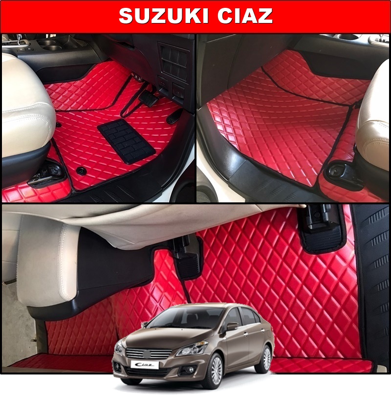 พรมปูพื้นรถยนต์ SUZUKI CIAZ ลายDIAMOND ยางปูพื้นรถEVA 12ชิ้น เต็มคัน