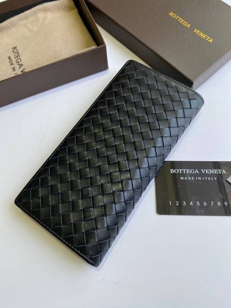 พรีเมี่ยมกิ๊ฟแท้ 100% 】Bottega Veneta Intrecciato Leather Bifold Wallet