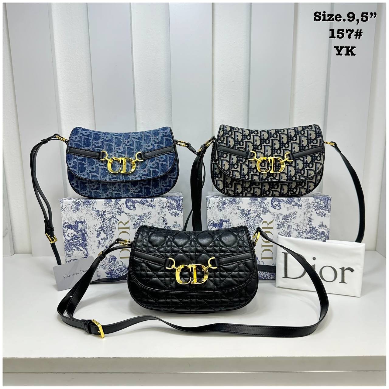 DIOR Small CD Besace Bag / Leather / Oblique Jacquard กระเป๋าสะพายดีไซส์ย้อนยุค โดดเด่นด้วยรูปลักษณ์ร่วมสมัย สง่างามเหนือกาลเวลา เกรดไฮเอน 1:1