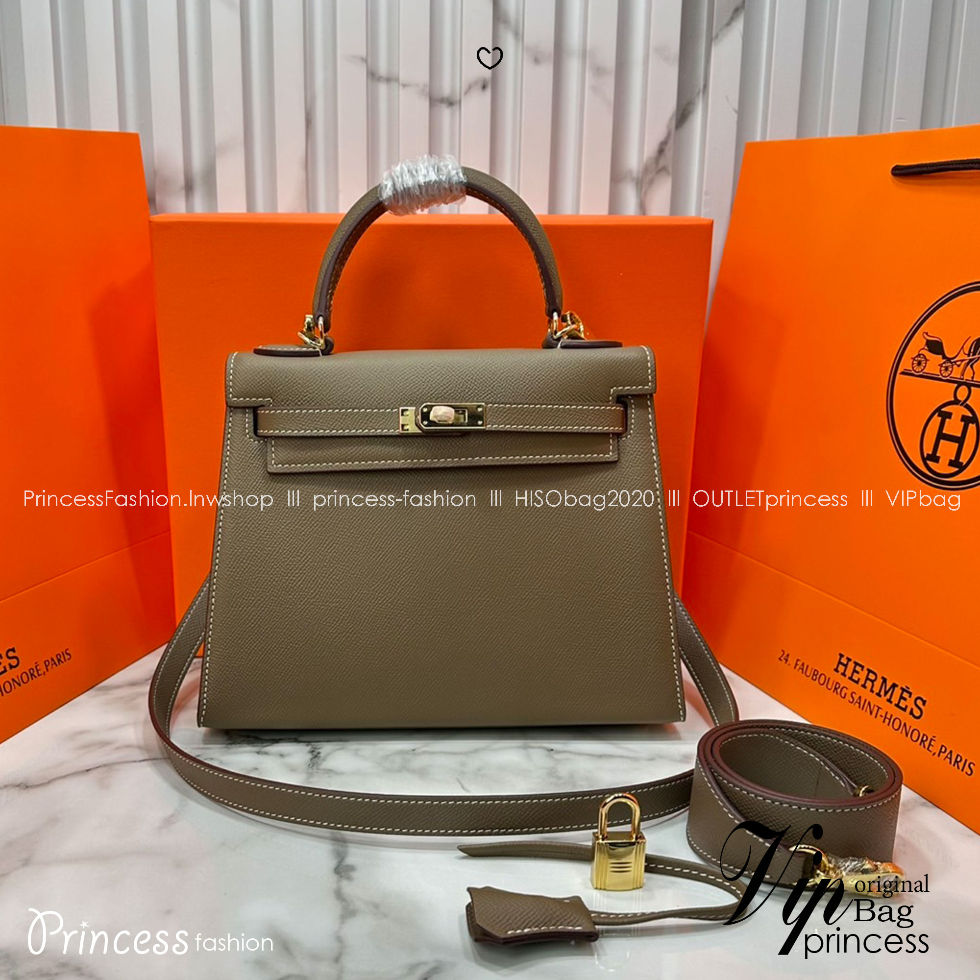 ORI หนังแท้ | Hermes Kelly 25cm กระเป๋าสะพายที่สุดแห่งหรูหราลัคชู นิยามของความสง่างามเหนือกาลเวลา แบรนด์เนมในฝัน งดงามดั่งเจ้าหญิง