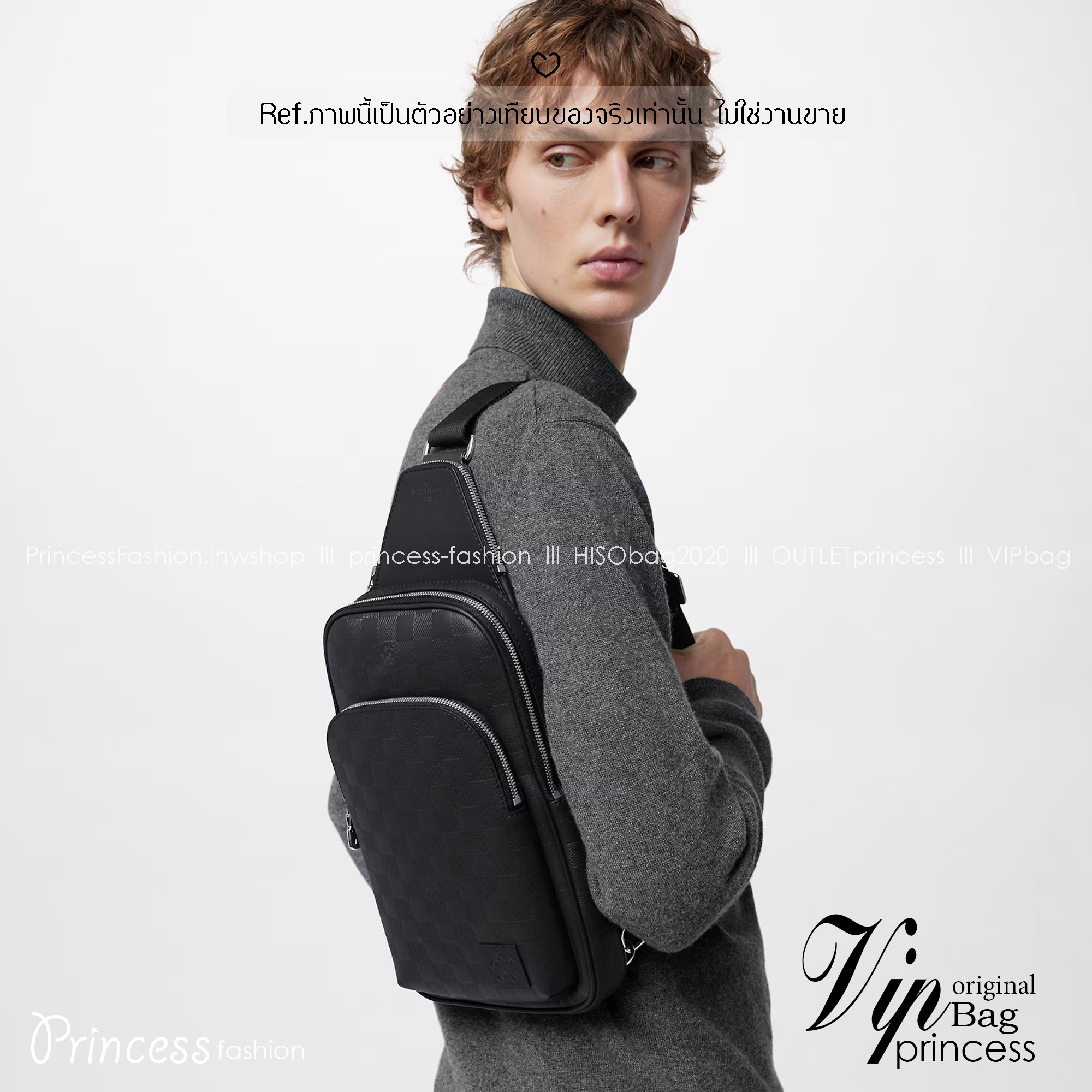 LV Avenue Slingbag NM Damier Infini / Taiga Leather กระเป๋าสะพาย/คาดอก Sling bag หนังแท้สวยลายตารางหมากรุกสุดคลาสสิก สง่างามตลอดกาล มีไว้ไม่มีเอาท์ ท่านชายควรมีมากค่ะ เกรดท็อป ออริ เทียบแท้ 1:1 เกรดดีสุด