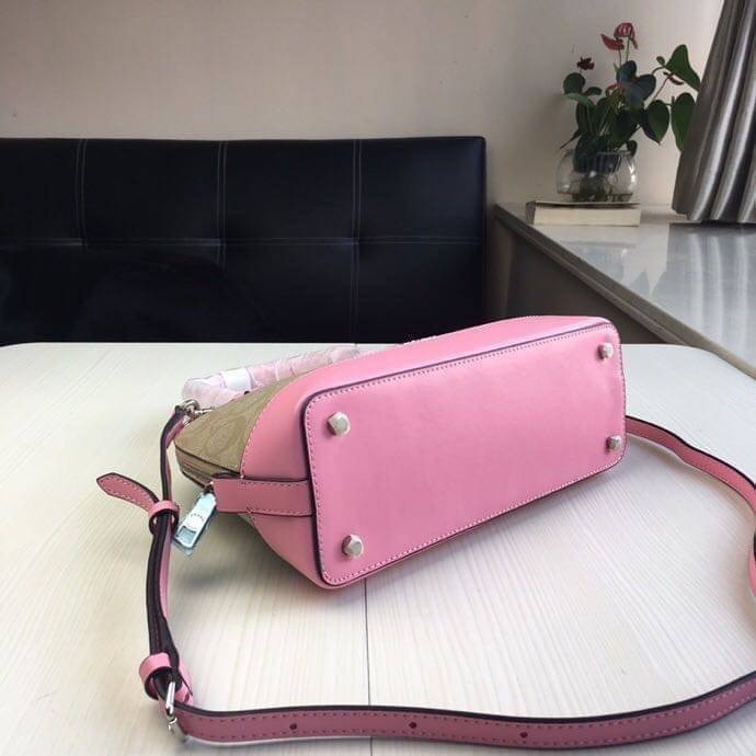 Coach Mini Sierra Signature กระเป๋าถือทรงโดม ภายในกว้างสามารถใส่กระเป๋าเงินเล็ก และมือถือได้ และยังมีช่องซิปเล็ก 1 ช่อง ด้านหลังมีกระเป๋าเล็กเก็บบัตร 1 ช่อง ใครยังไม่มีพลาดไม่ได้แล้วนะคะ