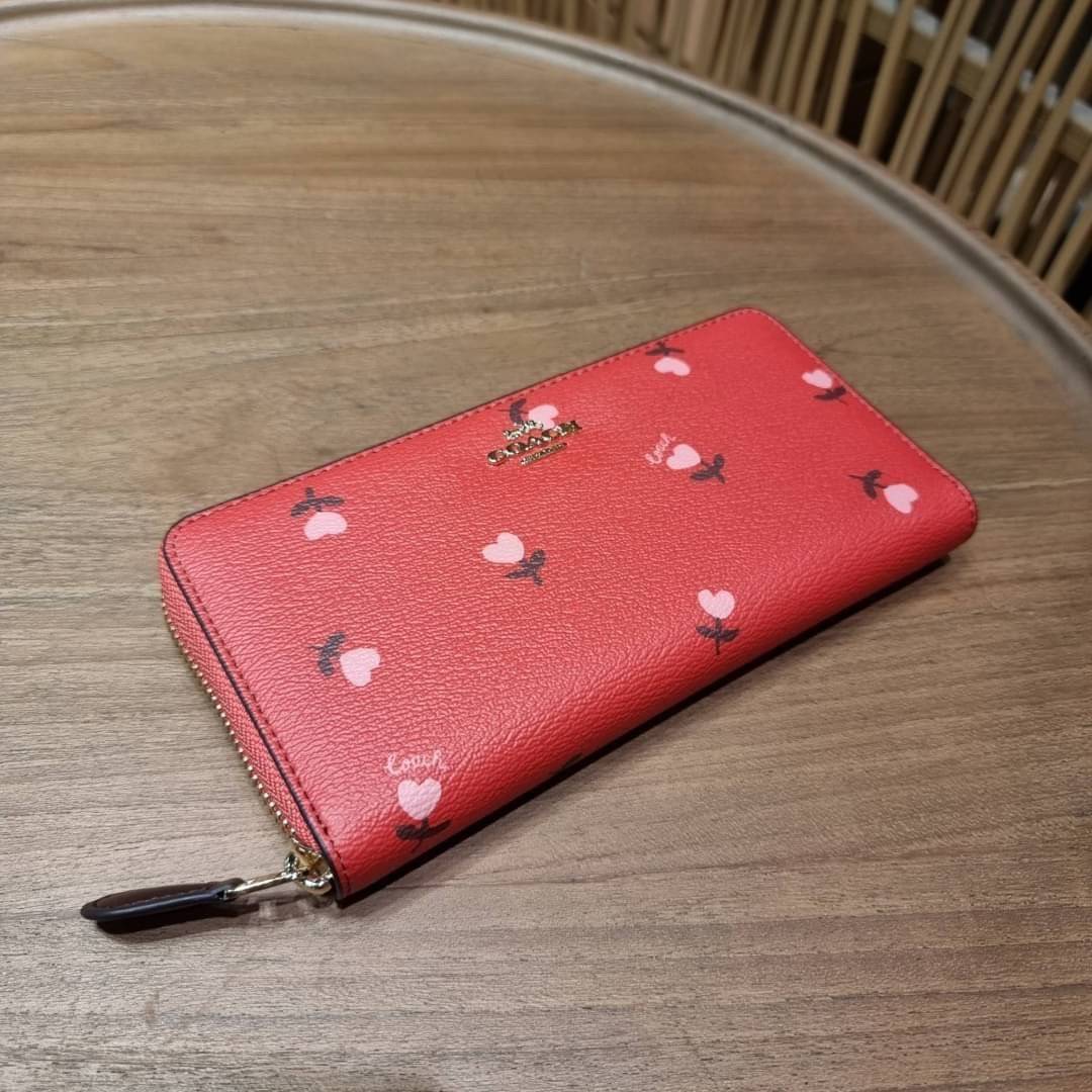 OUTLET 】COACH ACCORDION ZIP WALLET IN SIGNATURE CANVAS F86093 C3287 F98126 กระเป๋าสตางค์ใบยาว น่ารักน่าใช้