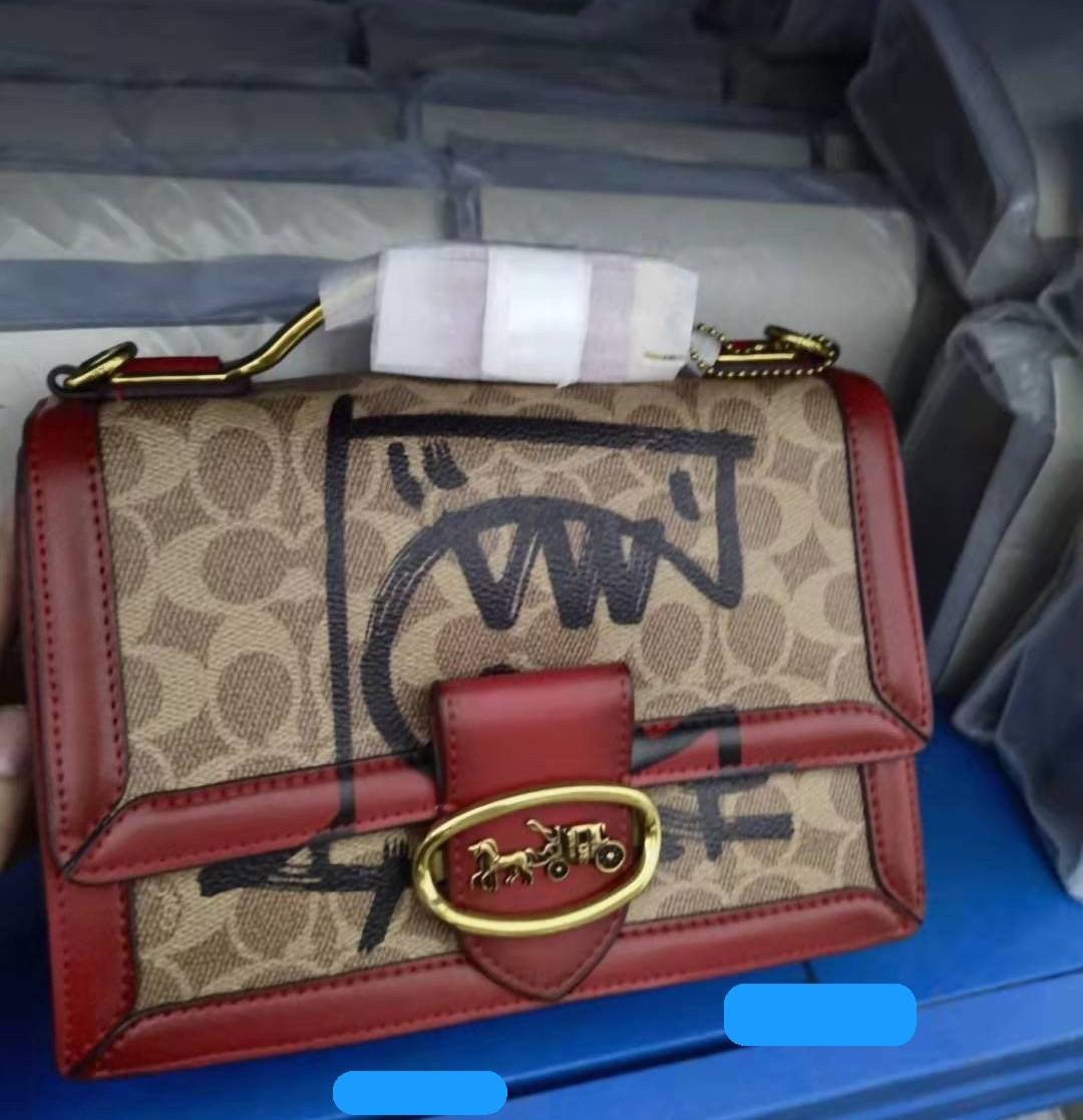 Coach Riley Top Handle 22 In Signature Canvas With Rexy Bag