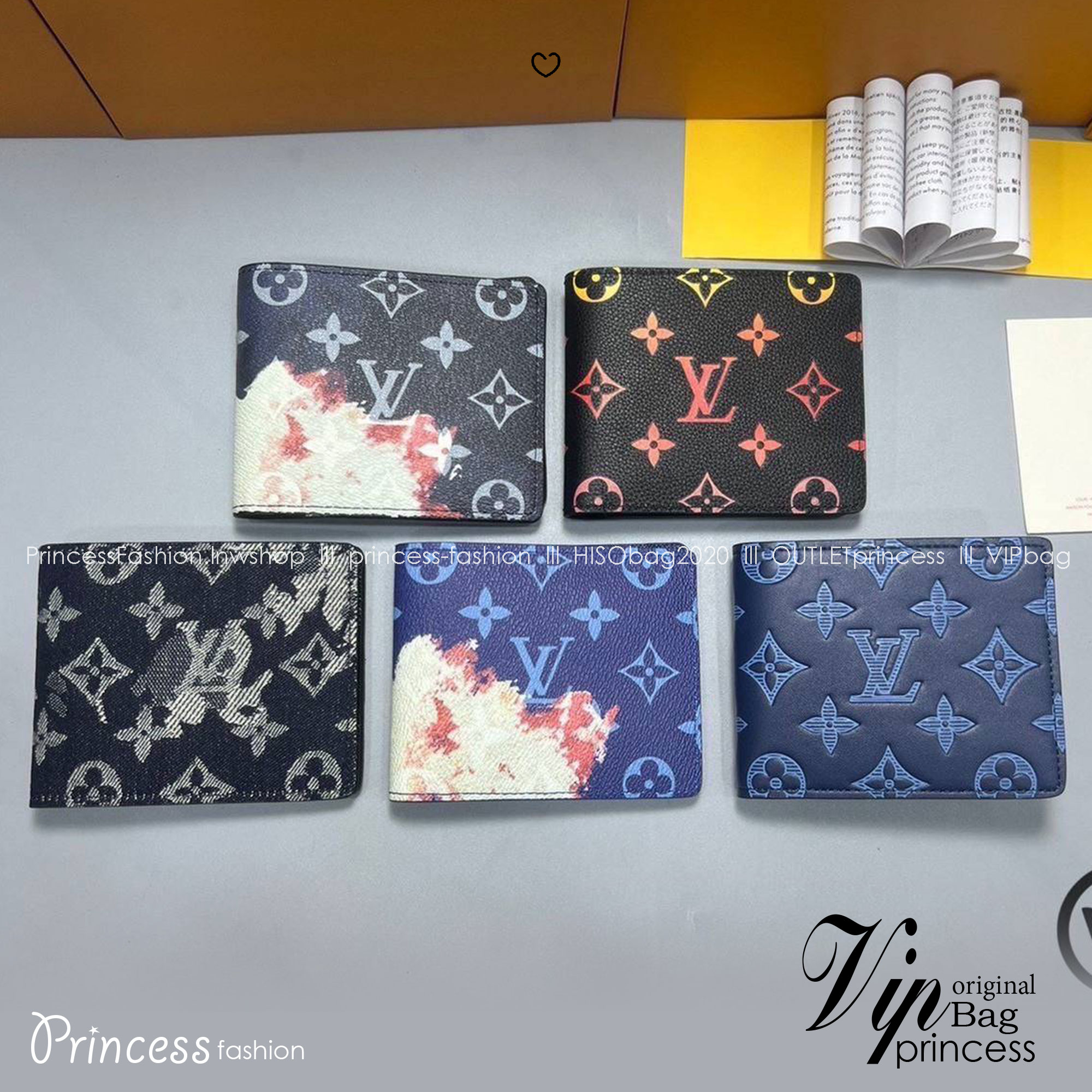 ORI หนังแท้ | LV Multiple Wallet / LV Short Wallet / LV Damier Graphite Wallet กระเป๋าสตางค์ใบสั้น กระเป๋าสตางค์ผู้ชาย