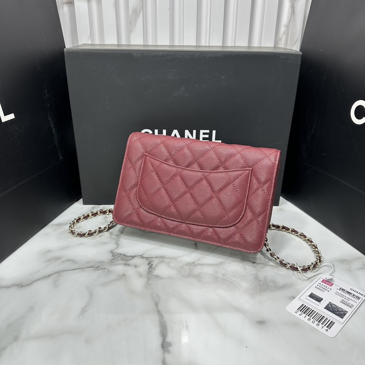 ORI หนังแท้ | CHANEL Woc Wallet on Chain 18cm กระเป๋าสะพายทรงวอคดีไซน์แบ่งช่องด้านในเป็นกระเป๋าสตางค์ รุ่นยอดนิยม หรูหราระดับตำนาน สวยงามเหนือกาลเวลา