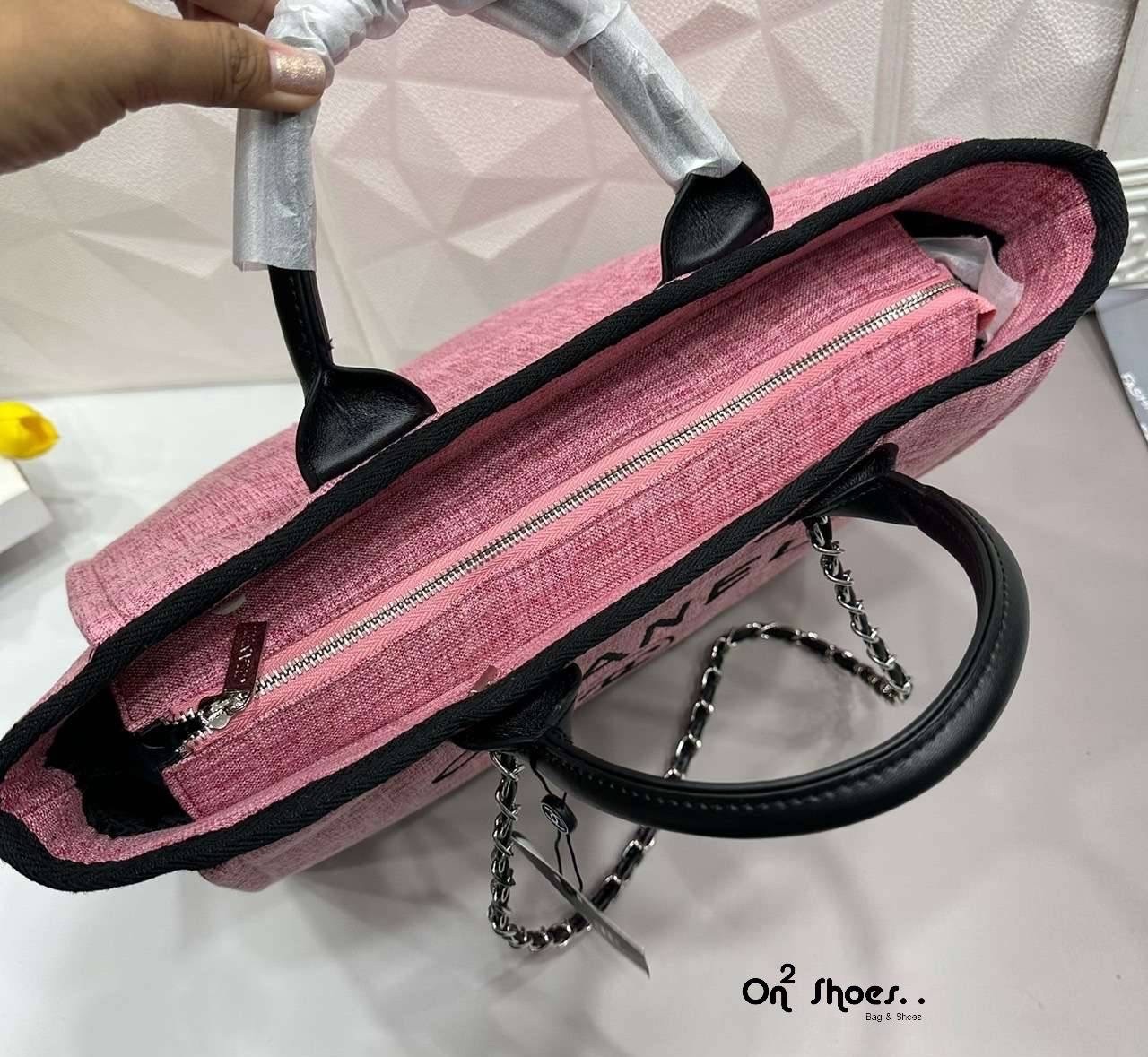 CHANEL Maxi Shopping Bag / Chanel tote bag 15" กระเป๋าทรงโท้ทใบใหญ่กระเป๋าผ้าแคนวาส งานสกรีนสวยหรูใบใหญ่สไตล์เซเลปค่ะ