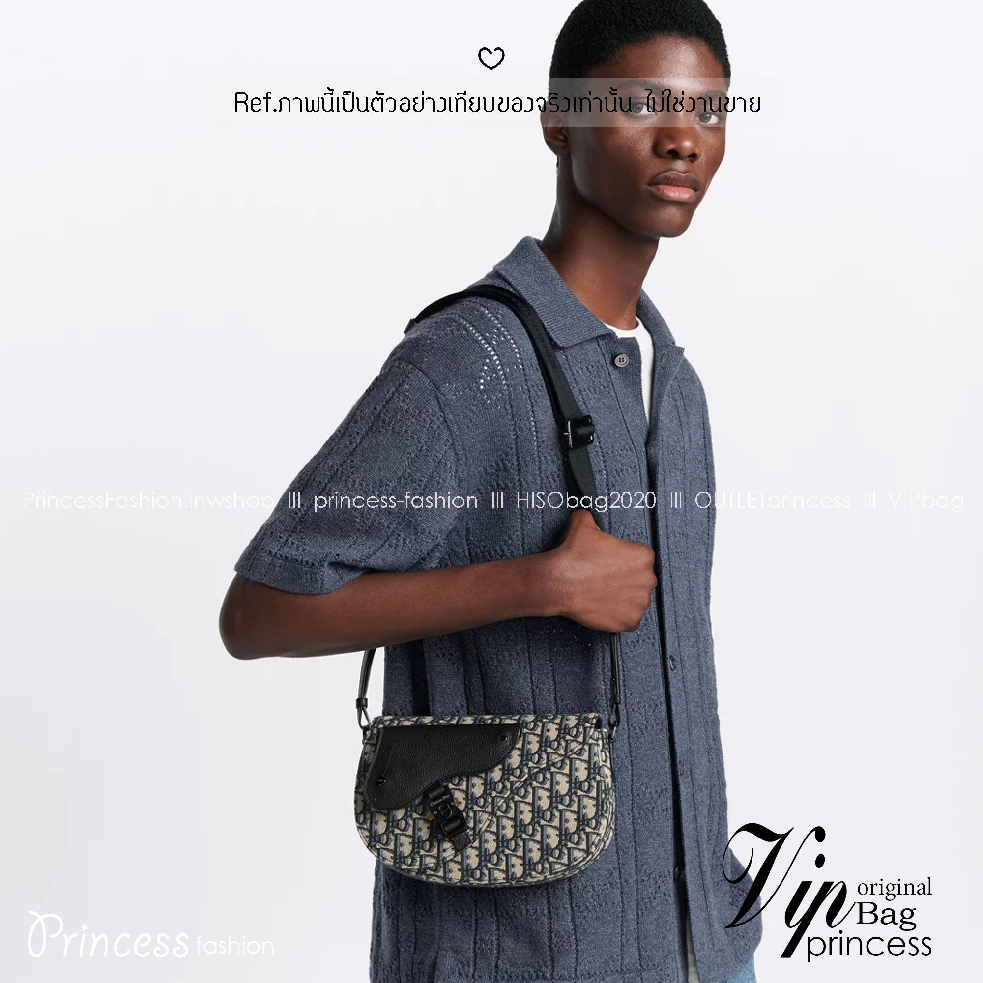 DIOR Saddle Messenger Bag Oblique Jacquard and Grained Leather กระเป๋าสะพาย Saddle pouch คู่ใจท่านชาย เอกลักษณ์ที่หรูหราตลอดกาล เกรดออริ 1:1