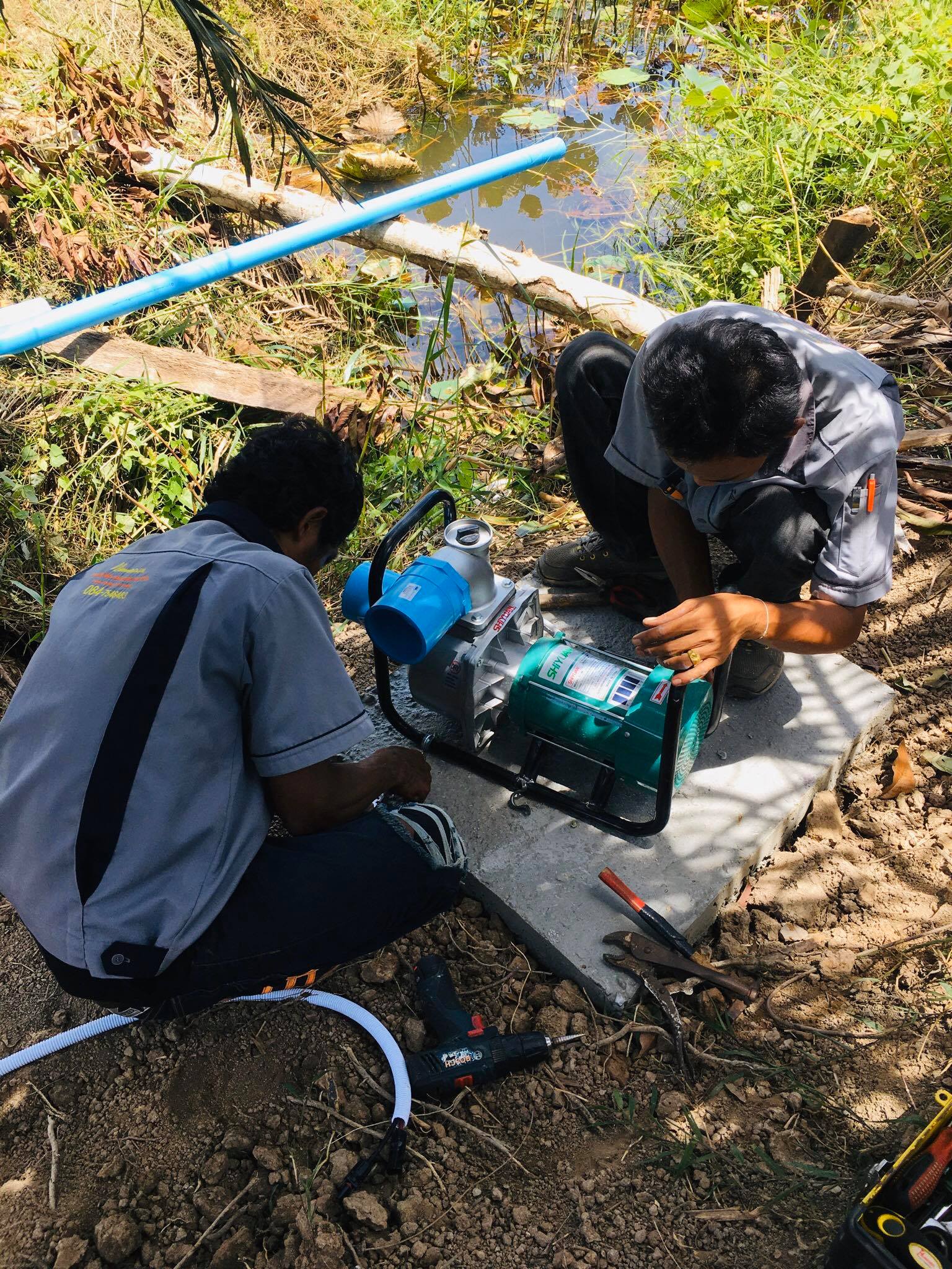 ชุด Solar Pum ปั้มเพลาลอย 4 นิ้ว สำหรับงานเกษตร สูบน้ำเข้าสวนปาล์ม สวนผลไม้