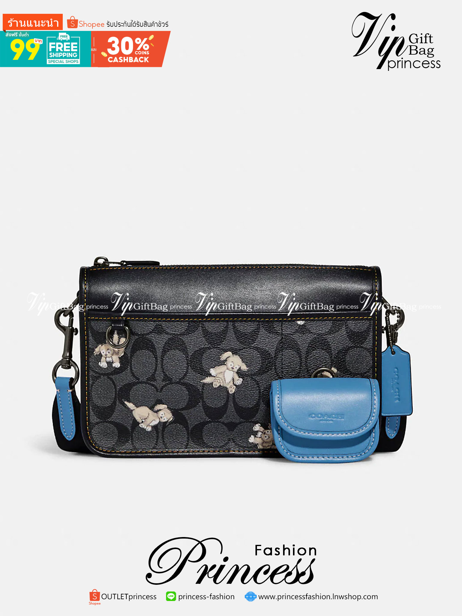 Coach Heritage Convertible Crossbody In Signature Canvas With Creature Print ((cc131)) 🐶 น่ารักขนาดนี้ ห้ามใจไม่ไหวเลยจ้า พร้อมส่ง! ยังไม่เข้าไทย ใหม่ก่อนใครค่ะ! หญิงก็ได้ชายก็ดี สำหรับรุ่นนี้ หนังแท้นิ่ม((หนังไม่แข็งทื่อๆ)) 🌟ทั้งใบปริ้นลา