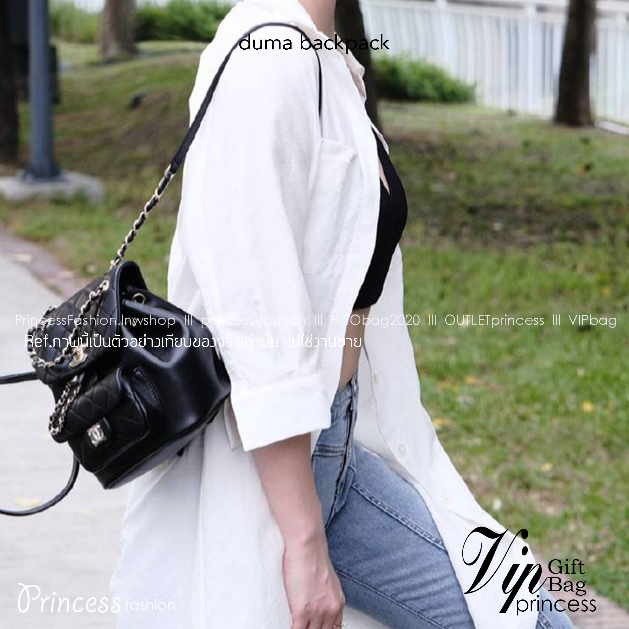 CHANEL duma backpack Black กระเป๋าเป้ ไซส์น่ารัก รูปทรงทันสมัย วัสดุหนังแกะสัมผัสนิ่ม ดีเทลความสวยมากมาย