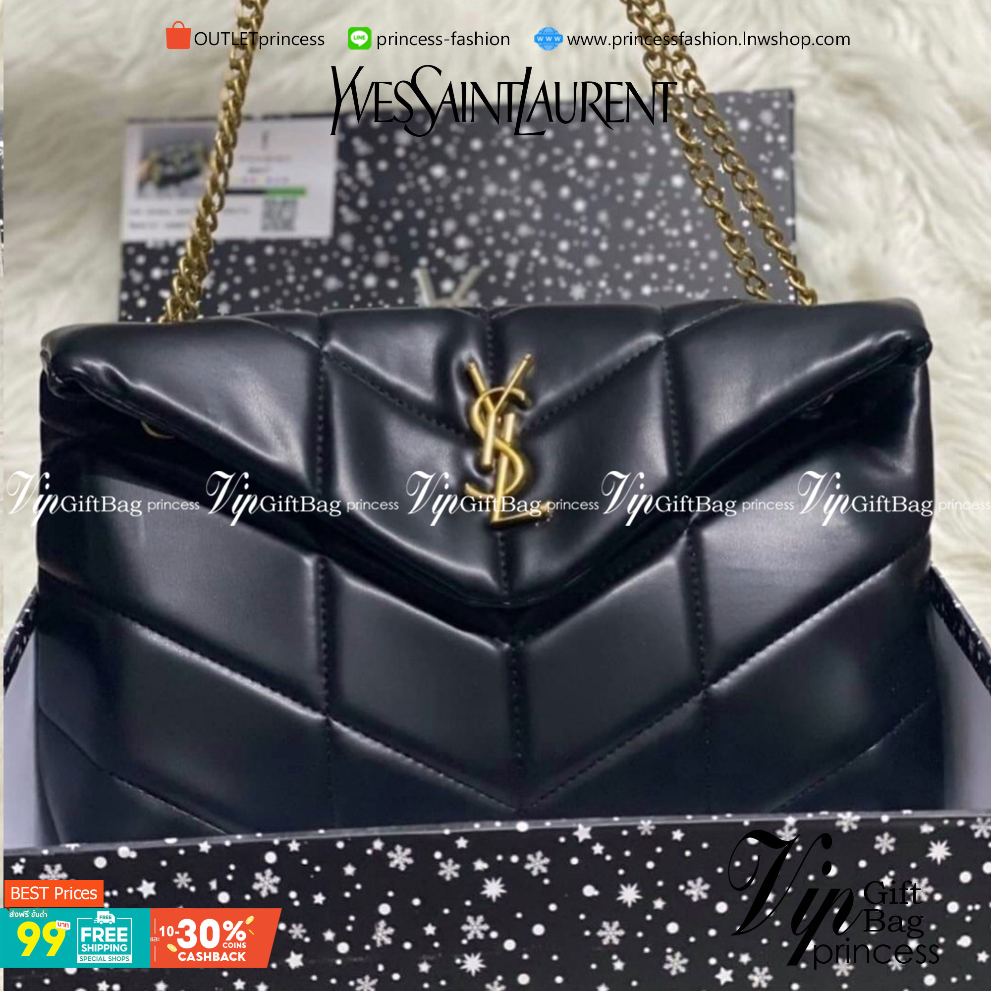 VIP 】YSL Saint Laurent Loulou Puffer quilted leather shoulder bag มามุงค่าา ใครเล็งใบนี้มาแล้วน้า งานหนังสวยเงางามสมการรอคอย มาแบบครบเซ็ทพร้อมถุงผ้าและกล่อง นอกจากจะซื้อมาใช้เองแล้ว ก็เหมาะซื้อเป็นของขวัญให้คนรู้จักเช่นกันนะคะ