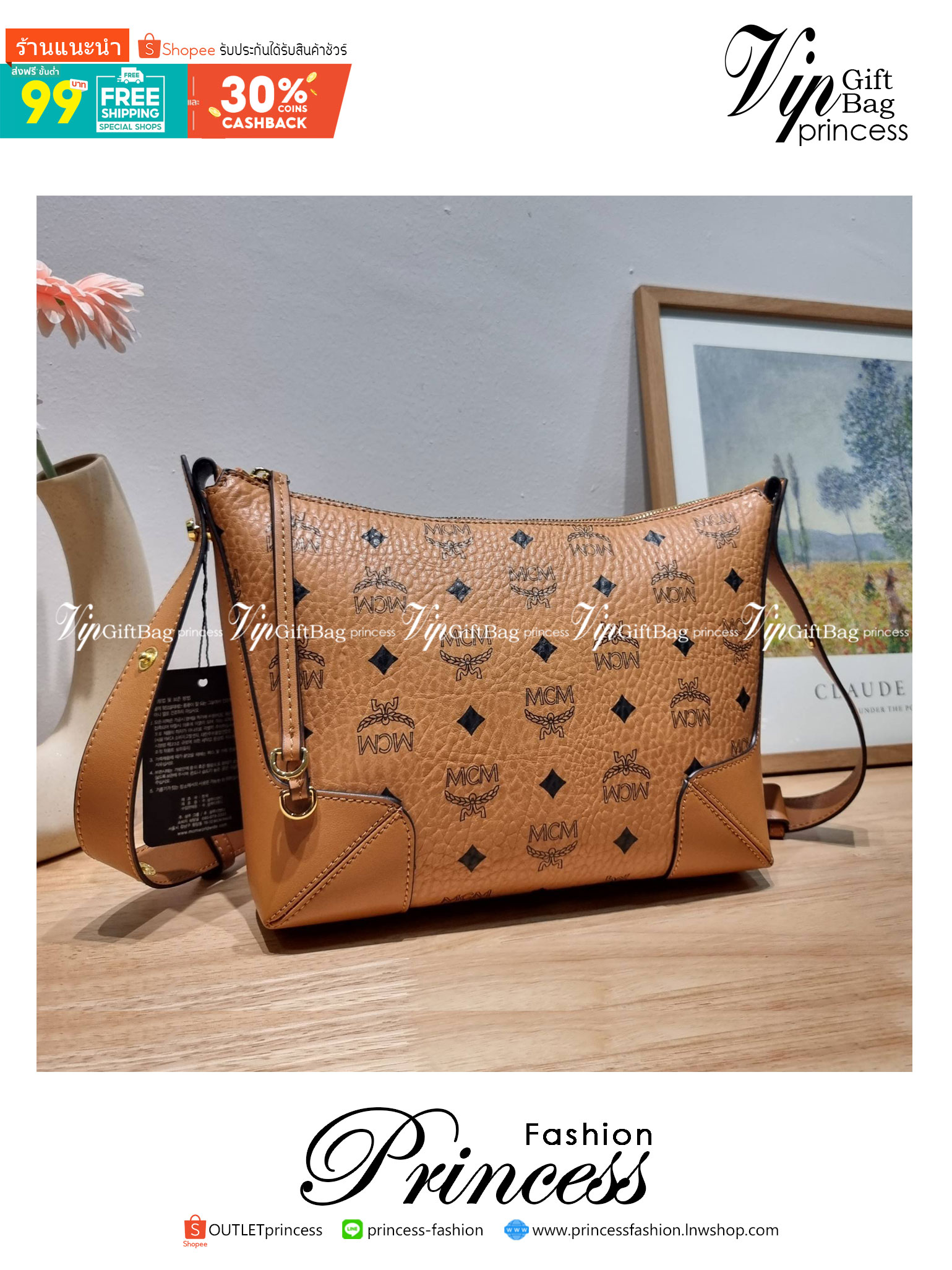M.C.M KLARA SHOULDER BAG IN VISETOS ไอเท็มยอดฮิตที่ใครๆต่างก็ตามหา กับกระเป๋าสะพาย สะดวกใช้ ขนาดกำลังดี ดีไซน์เรียบง่าย แต่ซ่อนความหรูคงเอกลักษณ์ วัสดุหนังแคนวาสคุณภาพ รูปเปิด-ปิดง่ายด้วยซิป ภายในโล่งกว้าง ใส่ของจำเป็นในชีวิตได้สบายๆ จัดให้พร้อม original 