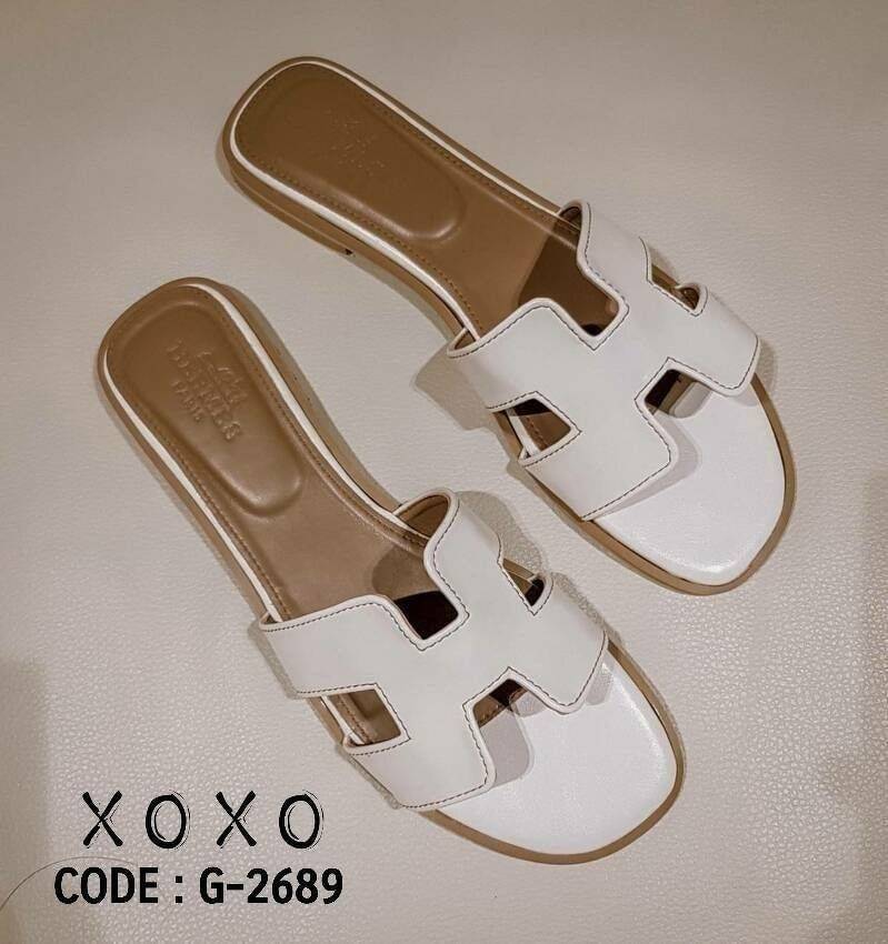 HERMES ORAN SANDAL แตะสวม สวย เก๋ งานชนช้อป ขายดีตลอดกาล แมทส์ชุดง่าย น้ำหนักเบา