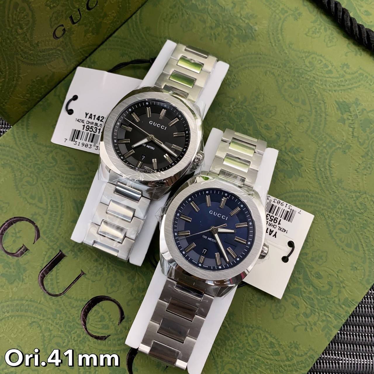 สลับแท้ เกรดเทพ นาฬิกากุชชี่ ROLEX WATCH grad original +box full set Size 41mm