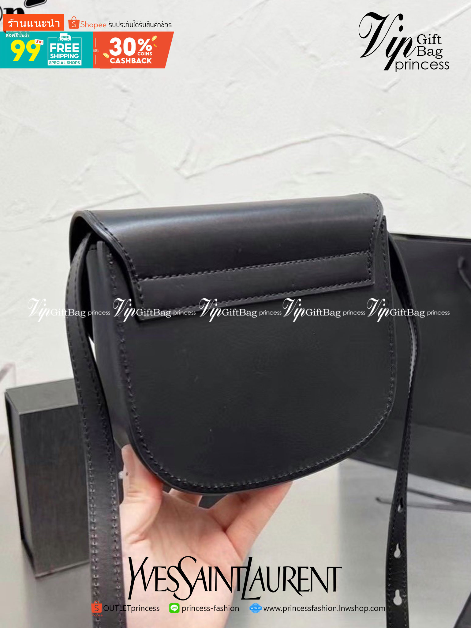 VIP 】หนังแท้ YSL SAINT LAURENT BORSA SATCHEL KAIA PICCOLA IN MORBIDA PELLE พร้อมส่งที่ไทย กระเป๋าสะพายหนังสวยหรูอยู่ทรงเปิดปิดด้วยฝาปิดโลโก้แบรนด์อะไหล่ทองวินเทจ ภายในโล่งมีช่องหลัก และช่องใส่บัตรสามารถใส่มือถือของใช้จุกจิกได้เยอะ สายสะพายหนังยาวปรับระดับ