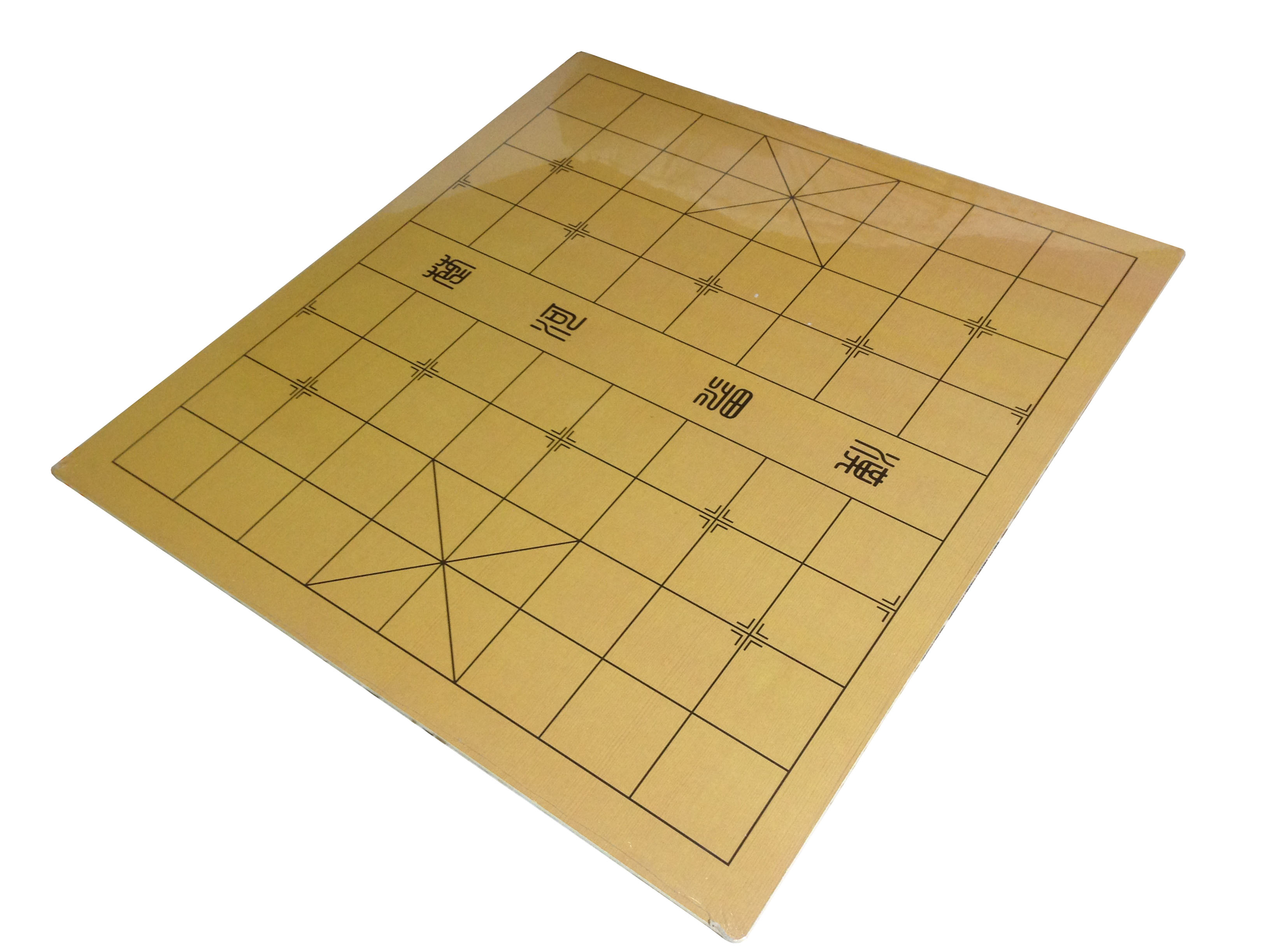 ชุดกระดานหมากล้อมไม้บาง0.3 cm.19x19เส้นและกระดานหมากรุกจีนพร้อมเม็ดหมากพลาสติกเม็ดนูนสองด้านแบบญี่ปุ่น