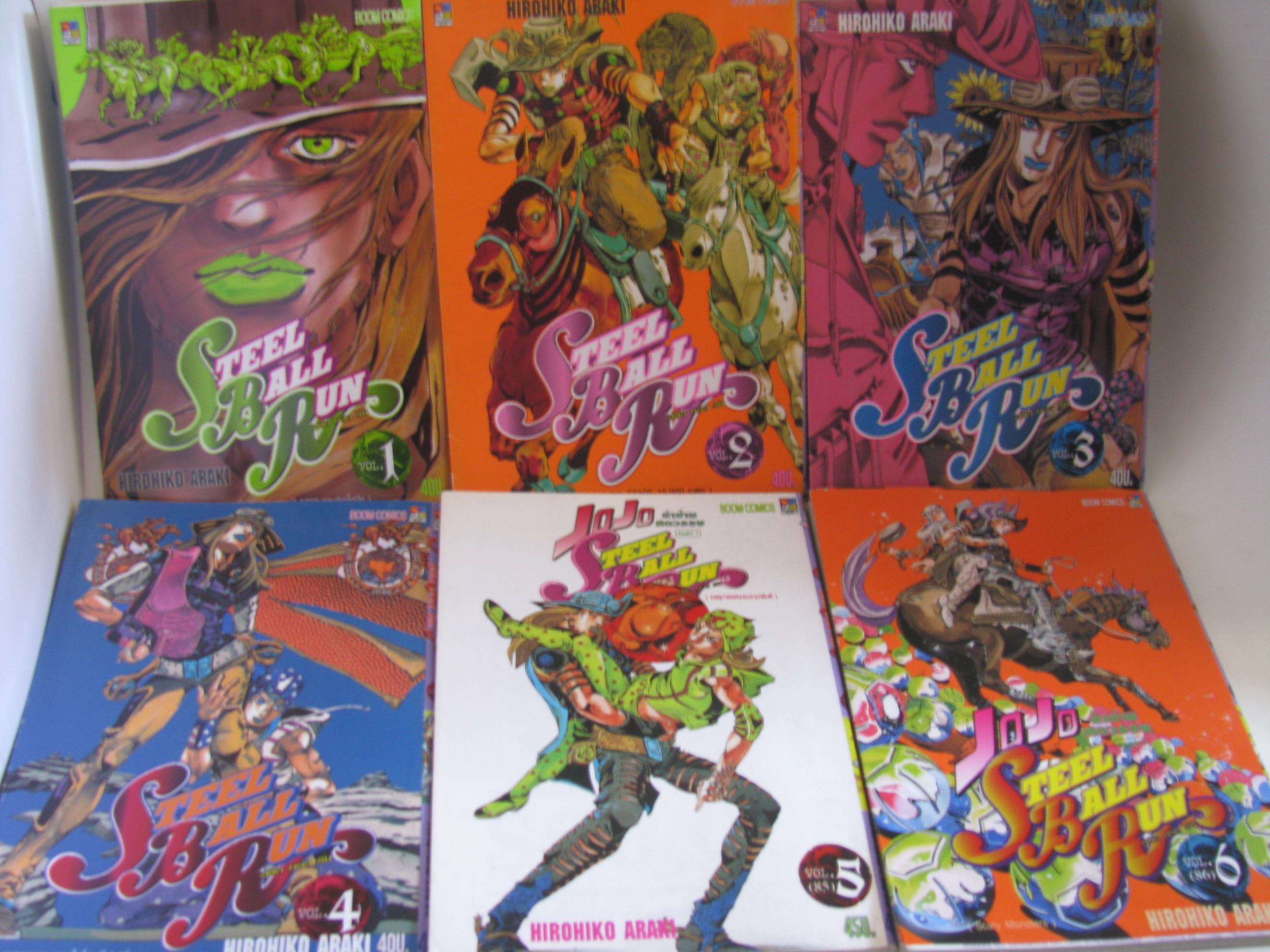 JOJO ล่าข้ามศตวรรษ ภาค 7 STEEL BALL RUN สตีล บอล รัน เล่ม 1-6 (ยังไม่จบชุด) Hirohiko Araki เขียน***สินค้าหมด***