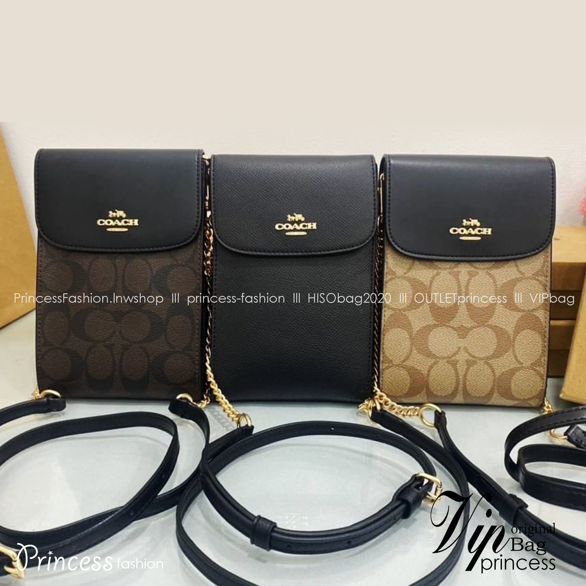 COACH RACHEL PHONE CROSSBODY IN SIGNATURE CANVAS พร้อมส่ง กระเป๋าสะพาย case phone ต้องมา ให้คุณพกพา gadget ล้ำไปได้ทุกที่ ใส่โทรศัพท์มือถือได้ทุกรุ่น ดีไซน์ใหญ่กว่าเดิม