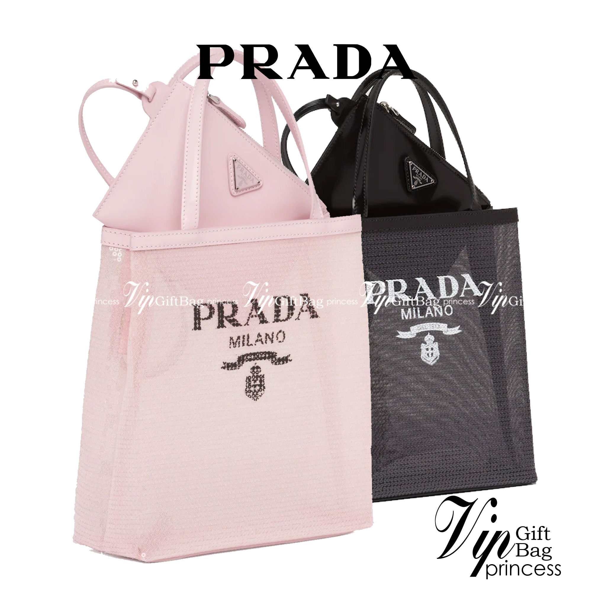 PRADA SMALL SEQUINED MESH TOTE BAG เอาใจสายแฟอีกครั้ง!! กระเป๋าทรงโท้ท ขนาดเล็ก ที่มีดีเทลฝีมือ ด้วยการเรียงร้อยแผ่นเลื่อมเป็นตาข่ายรอบใบ ตัดขอบด้วยหนังสังเคราะห์ พิเศษพร้อมใบลูกให้ด้วย ทรงใช้งานง่าย ภายในโล่งกว้าง ถือไปเรียน ไปเที่ยว ไปทำงาน พกพาง่ายสุดๆ