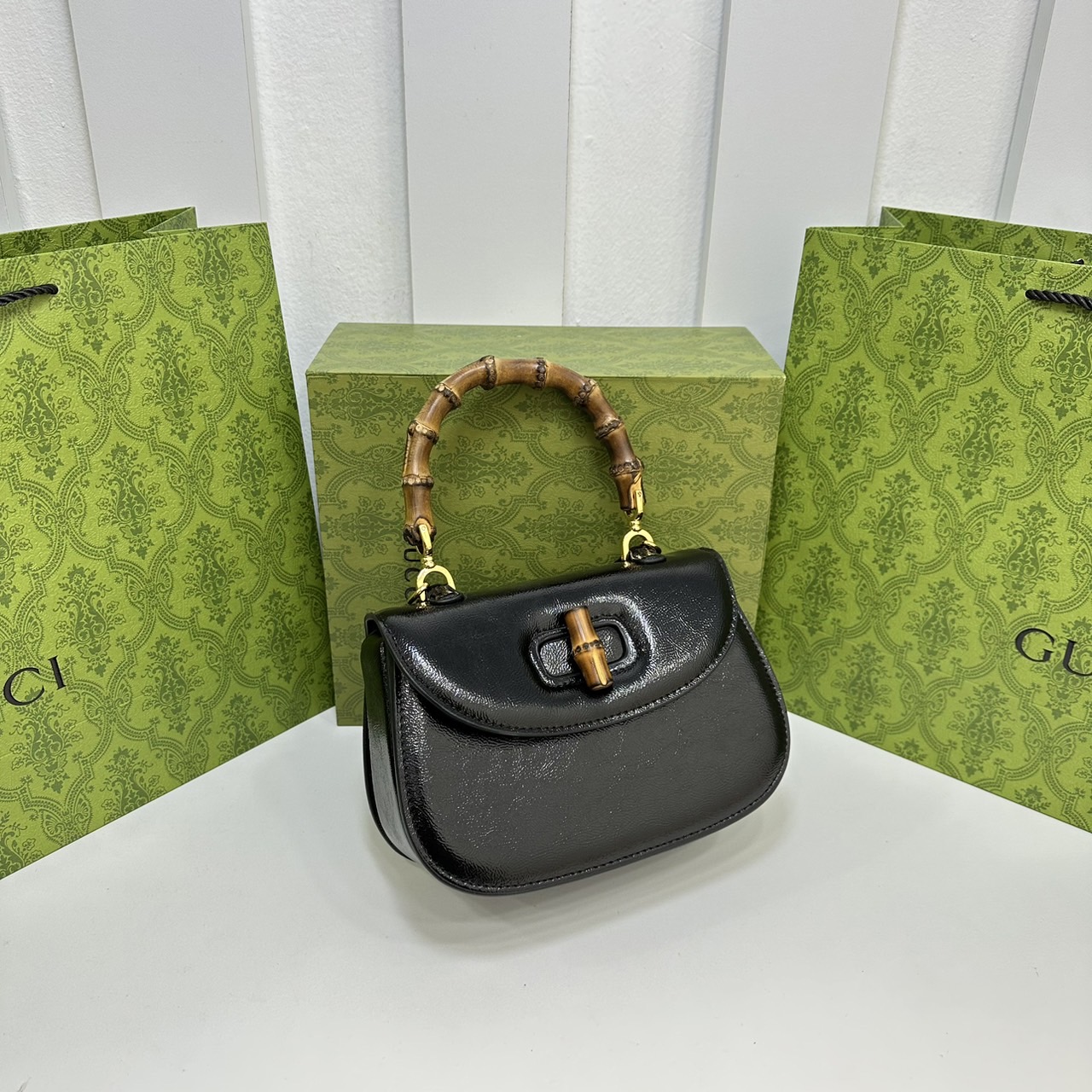 GUCCI BAMBOO 1947 TOP HANDLE BAG กระเป๋าถือ/สะพาย มือจับลายไม้ไผ่หรูหรา เกรดออริ สลับแท้ 1:1 ใช้งานต่างประเทศได้
