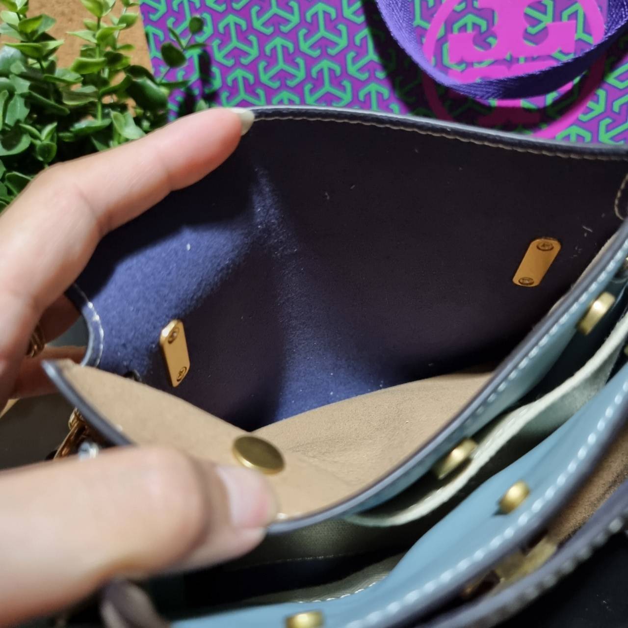 ของแท้ 💯% TORY BURCH LEE RADZIWILL PETITE DOUBLE BAG (CLAM SHELL)