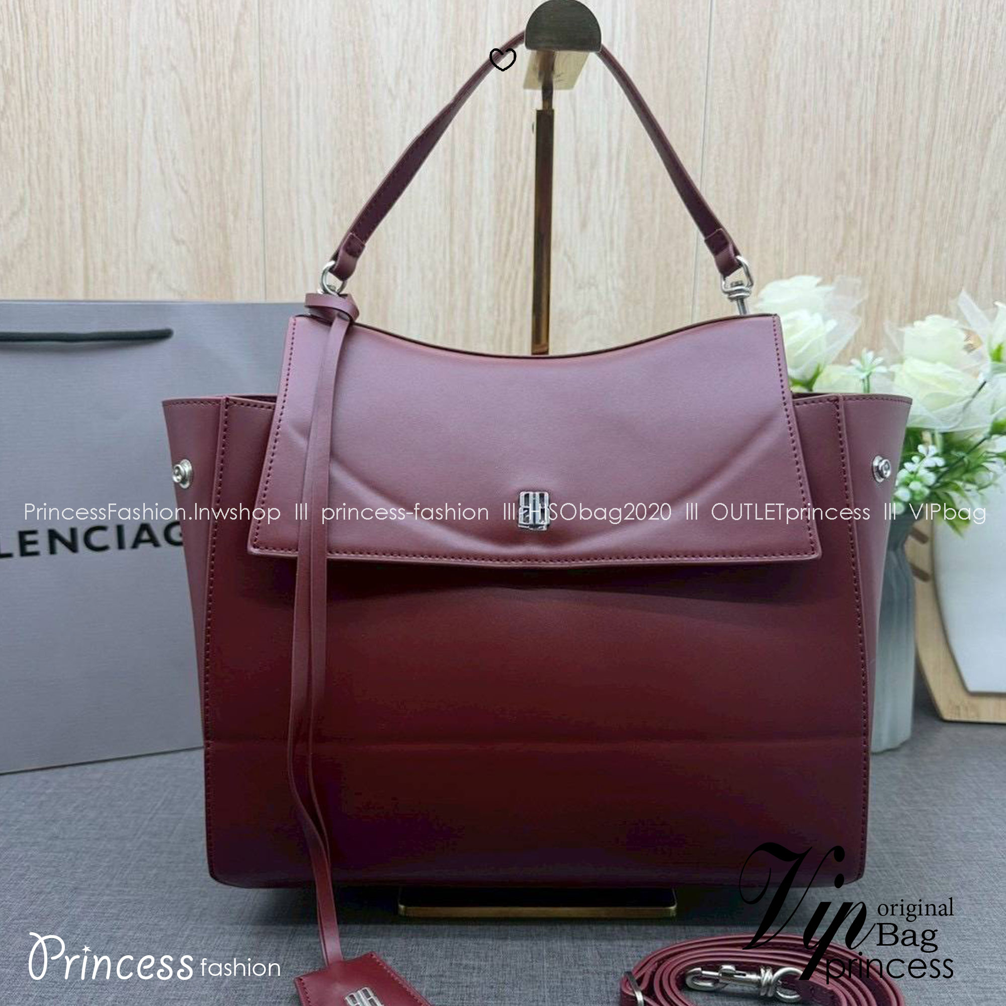 ORI หนังแท้ | Balenciaga Nano Medium Top Handle Bag 27cm กระเป๋าสะพายทรงโท้ท ดีไซน์ใหม่สวยเก๋ตามแบบฉบับแบรนด์