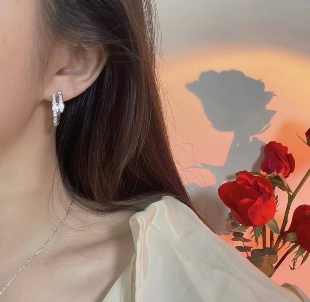 เกรดเทพ ORI | BVLGARI SERPENTI VIPER EARRINGS คุณภาพงานประกวด เกรดดีสุดเอาใจสาวๆไปเลย เงินแท้เงาสวยสมจริง ไม่ลอกไม่ดำ Full set box