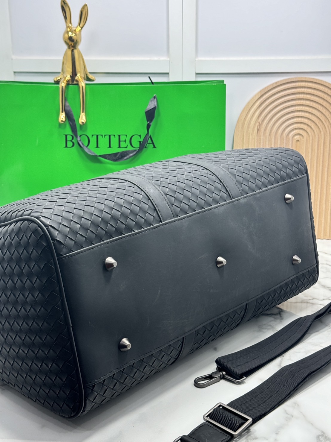 ORI หนังแท้ | Bottega Veneta Intrecciato Duffle Bag / Bottega Keepall กระเป๋าสะพาย กระเป๋าเดินทาง ใส่ของใส่สัมภาระ