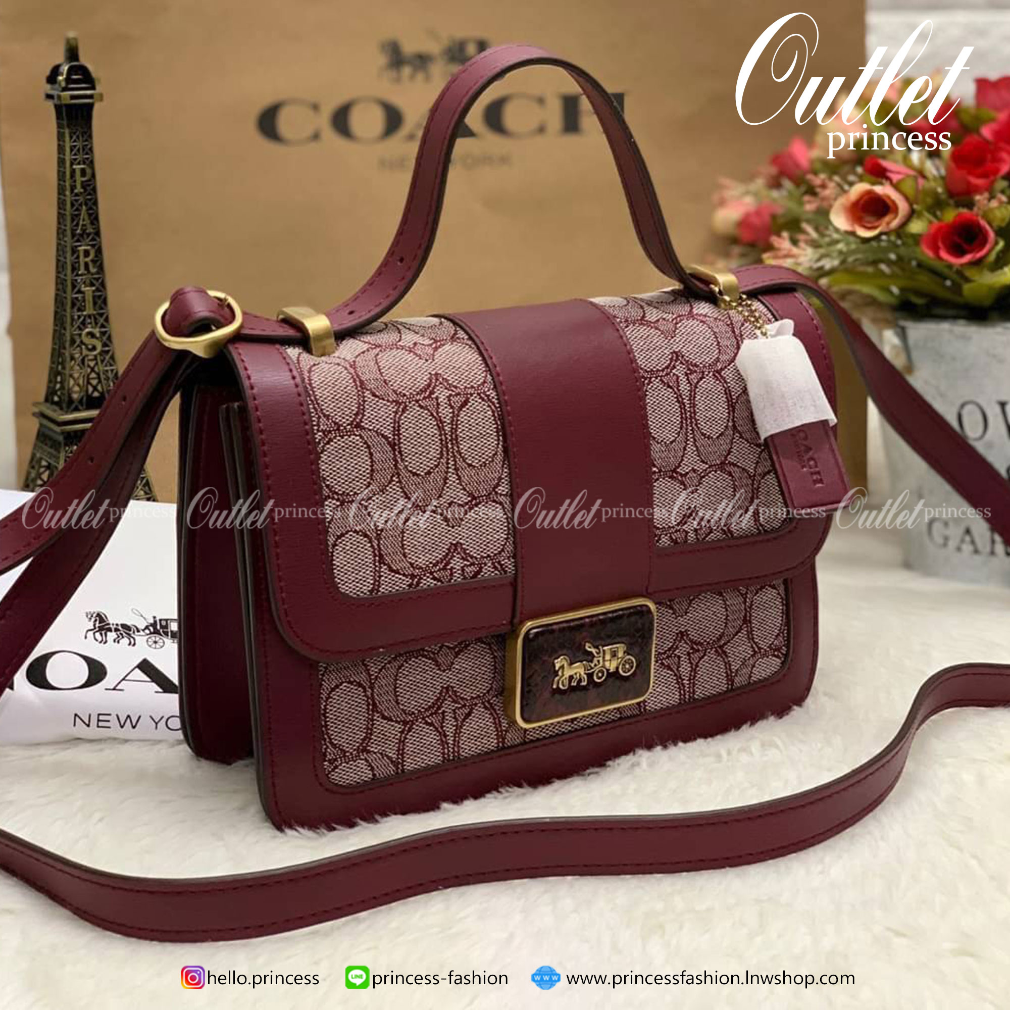 COACH ALIE SHOULDER BAG IN SIGNATURE JACQUARD WITH SNAKESKIN DETAIL ((4615)) 🔺ยังไม่เข้าไทยค่ะ ได้ไปไม่ผิดหวังแน่นอนค่ะ! พร้อมส่ง! กระเป๋าสะพายข้างหรือสามารถทบสายกันเพื่อคล้องไหล่ได้ค่ะ วัสดุ Jacquard+หนังแท้ หนังนิ่มสวยงามมากๆค่ะ ด้านหน้าเป็นแผ่น