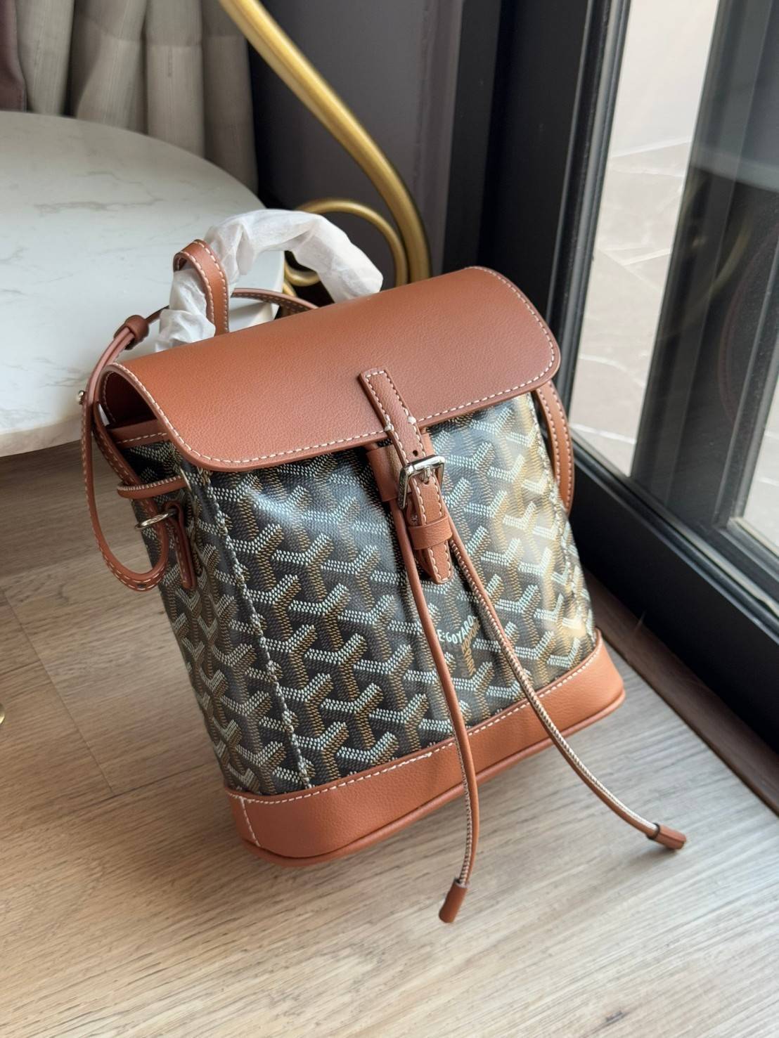ORI หนังแท้ | Goyard Alpin Mini Backpack กระเป๋าเป้สะพายหลัง ปรับถือหรือสะพายข้างได้อย่างลงตัว ที่สามารถทำให้เป็นหลายรูปแบบ