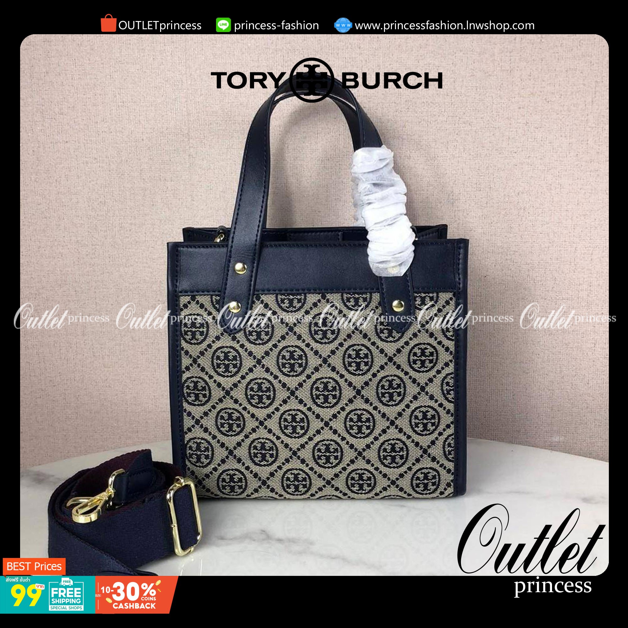 กระเป๋าถือ หรือสะพาย TORY BURCH เปิด - ปิดกระเป๋าด้วยกระดุมแม่เหล็ก ด้านในมีช่องใส่ของ 1 ช่อง และช่องซิป 1 ช่อง มาพร้อมสายสะพายยาว สามารถถอดและปรับได้ Free Size ค่ะ