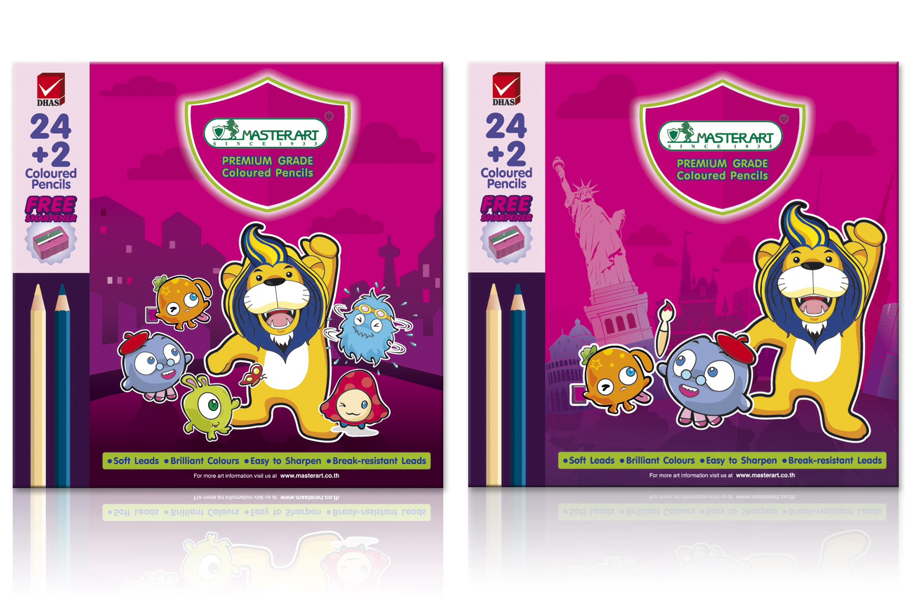 สีไม้ยาว 24สี มาสเตอร์อาร์ต