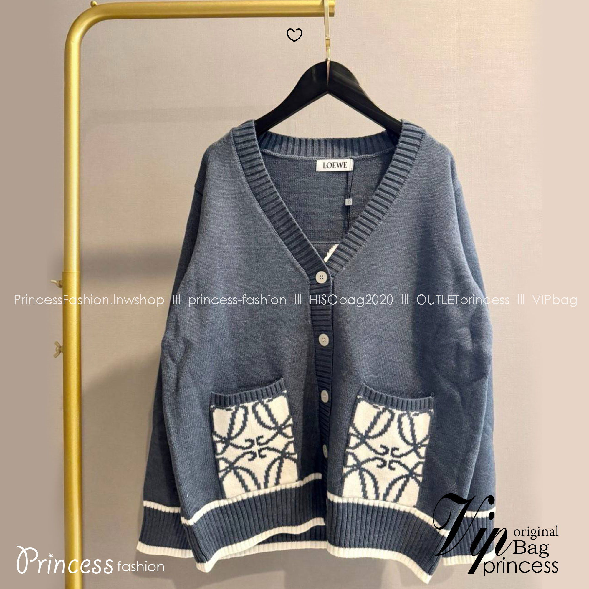 TOP ORI | LOEWE CARDIGAN เสื้อสเวตเตอร์งานแบรนด์เนื้อผ้าอย่างดีงานนำเข้าจากโรงงานเทียบแบรนด์ เกรดท็อปออริจินอล เกรดดีสุด เทียบแท้ พร้อมป้ายแท็ก