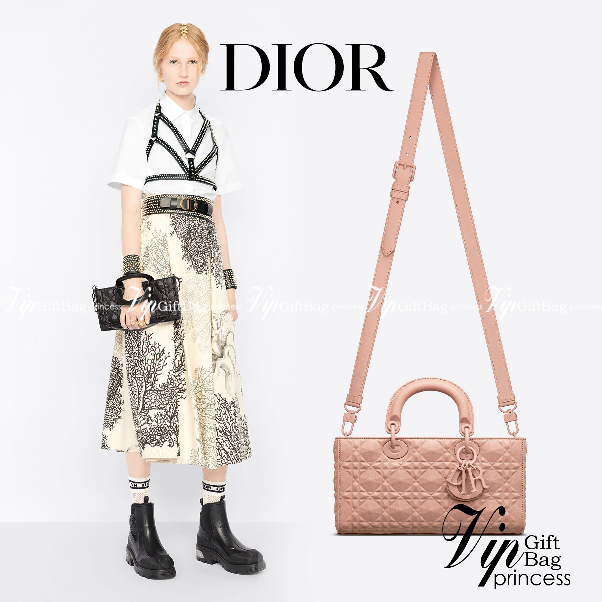 DIOR LADY D-JOY BAG Cannage Calfskin with Diamond Motif / CD LADY D-JOY BAG ดีไซน์ใหม่ อัพเลเวลความหรู กับกระเป๋าสะพายข้างที่รอบนี้ดีไซน์รูปทรงโฉมใหม่ ใช้งานง่ายขึ้น