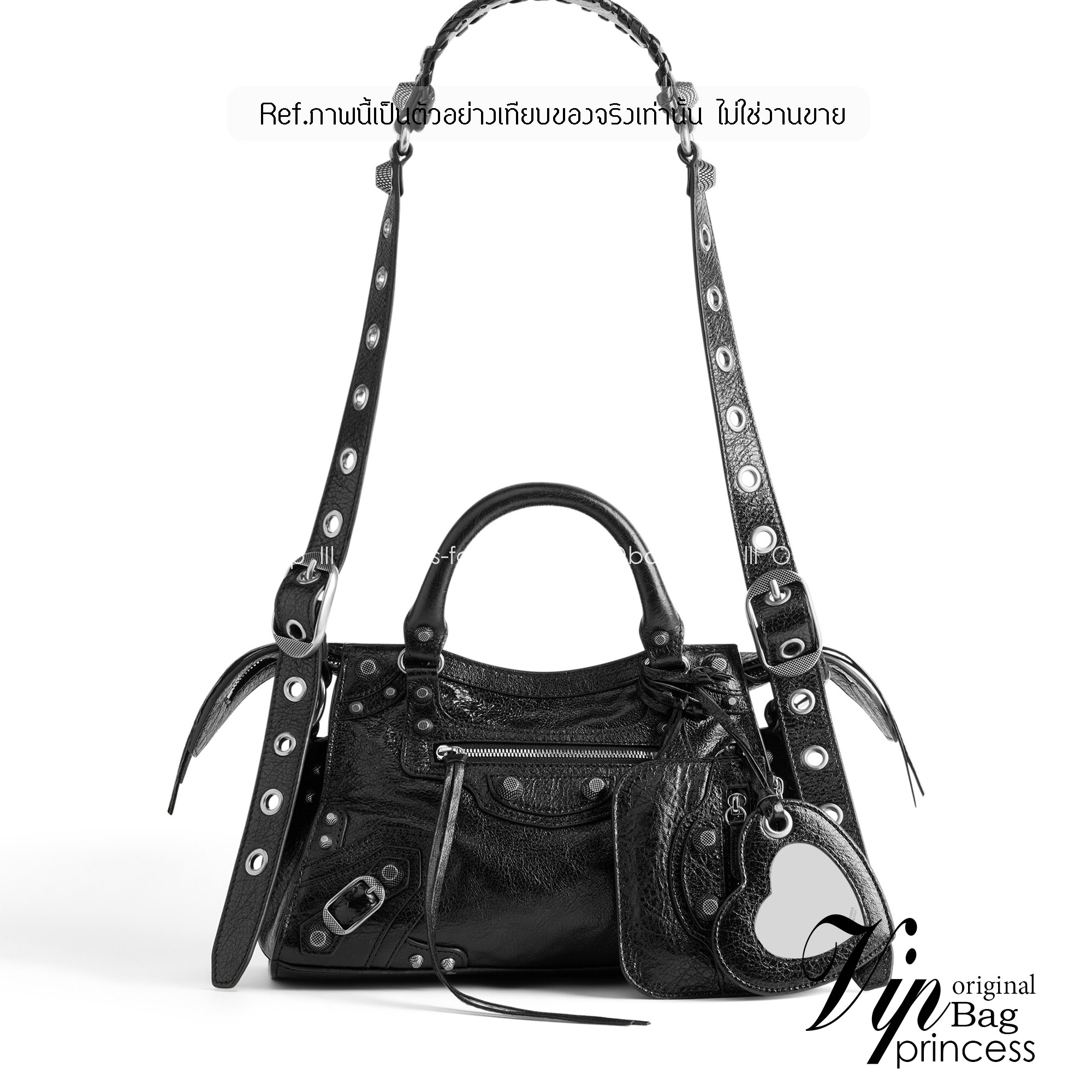 Balenciaga Neo Cagole XS Handbag in black Arena กระเป๋าสะพายรุ่นยอดนิยม สวยเท่ เกรดออริ 1:1 สลับแท้ ใช้งานต่างประเทศได้