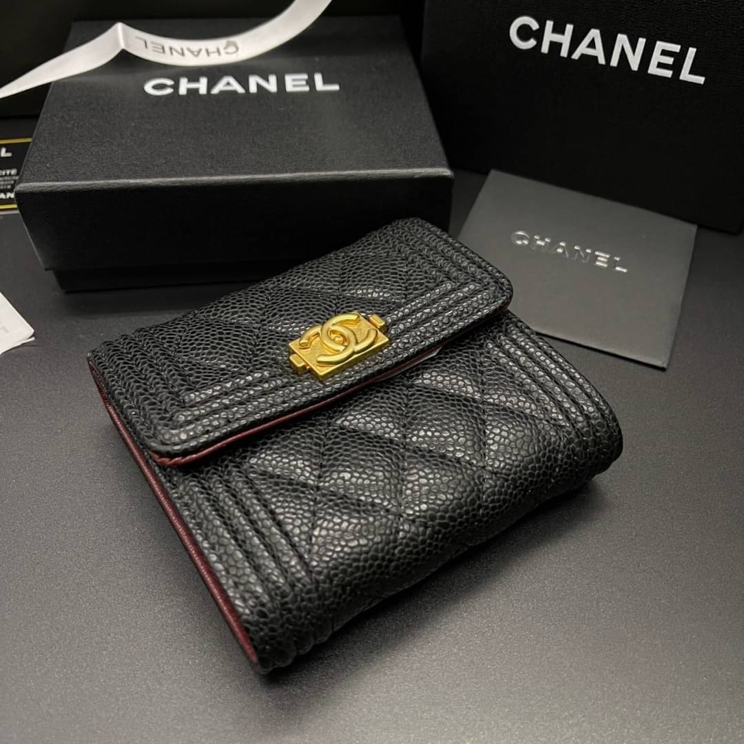 Chanel Wallet Trifold Caviar / Chanel Card Holder Zippy กระเป๋าสตางค์ชาแนลใบสั้น 3 พับ กระเป๋าใส่ธนบัตร บัตร ใส่เหรียญ ภายในตามรูป เกรดออริจินอล ภาพถ่ายจากงานขายจริง ใช้งานต่างประเทศได้