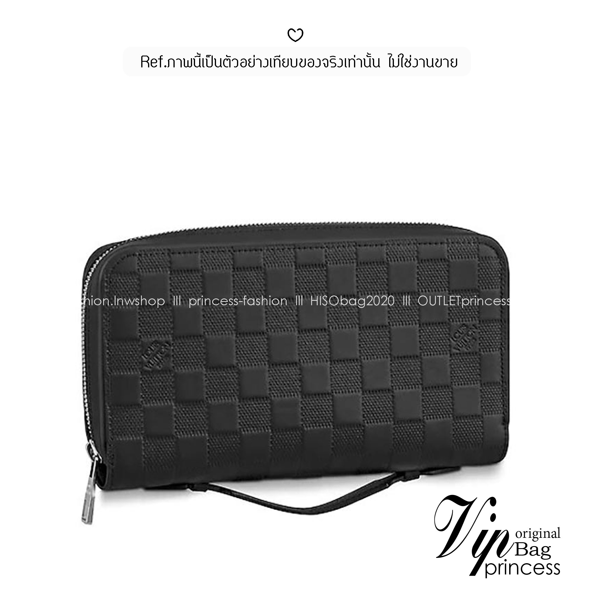 ORI หนังแท้ | LV Zippy XL Wallet Damier Infini Leather กระเป๋าสตางค์กึ่งพอชใบใหญ่ ซิปรอบพร้อมหูจับ สะดวกใช้งาน สีดำคลาสสิก งานหนังแท้ปั้มนูนสวยเด่นเป็นเเอกลักษณ์