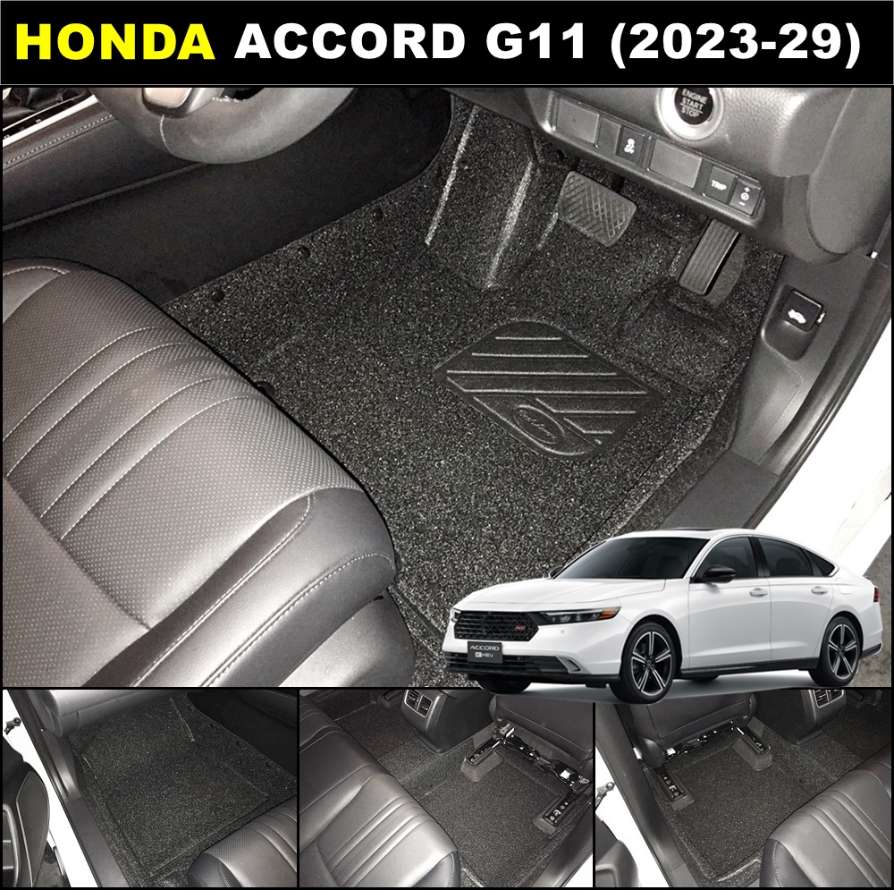 พรมดักฝุ่นไวนิล HONDA ACCORD G11 ปี2023-29 พรมดักฝุ่นในรถยนต์ ฮอนด้า แอคคอร์ด จี11 รีดขอบ เข้ารูป ภายในรถ เต็มคัน