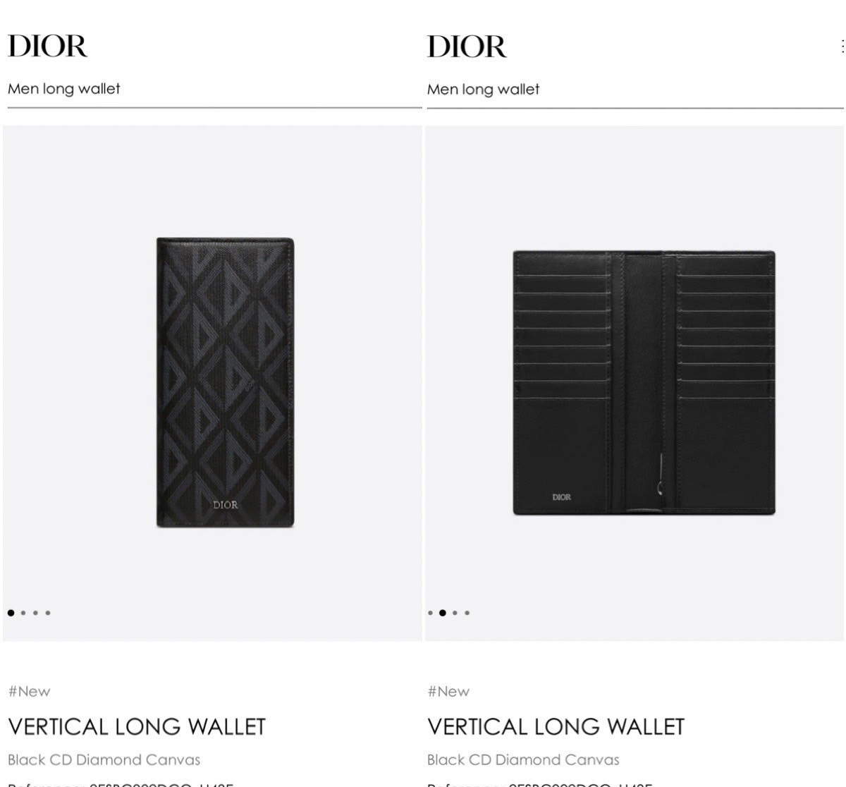 DIOR Vertical Long Wallet Dior CD Diamond Canvas กระเป๋าสตางค์ใบยาว พร้อมส่งที่ไทย ภาพสินค้าถ่ายจากงานขายจริง ใช้งานต่างประเทศได้