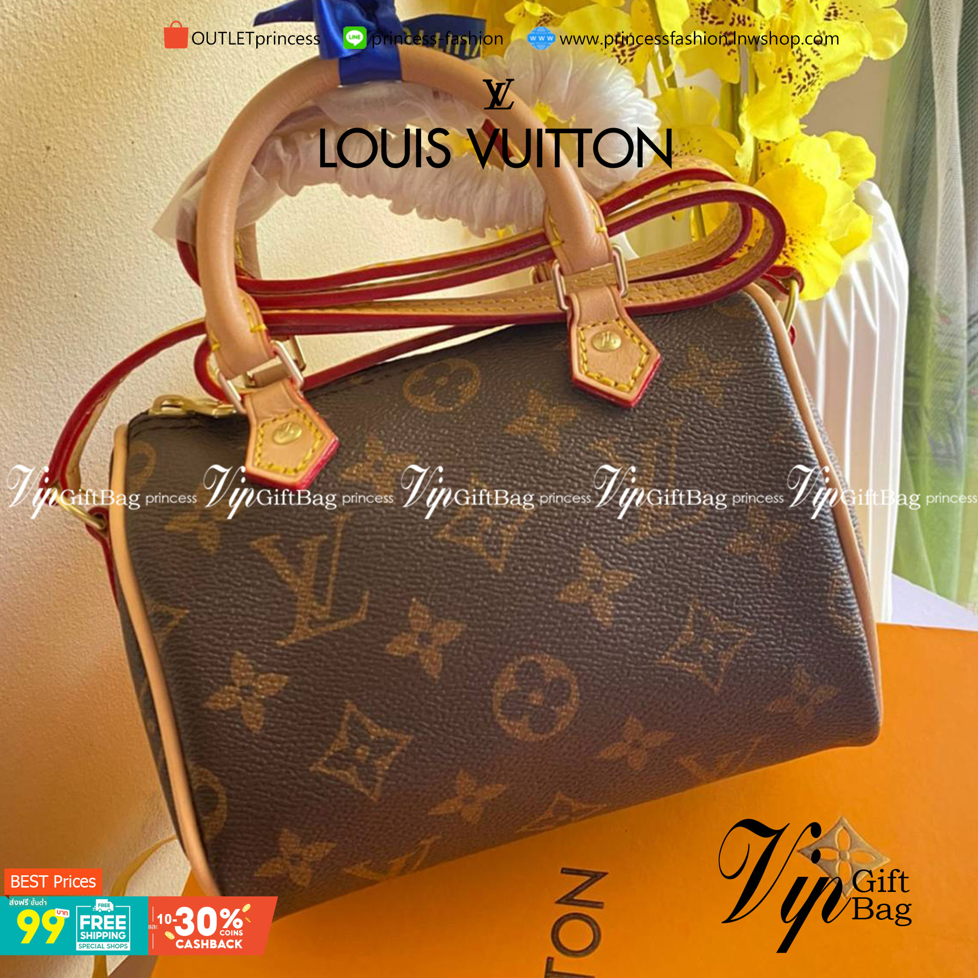 VIP GIFT 】LOUIS VUITTON NANO SPEEDY พร้อมส่งความน่ารักค่ะ! กระเป๋าทรงหมอนไซด์มินิ หนังแกะแท้นิ่มสวยงามค่ะ เปิดปิดกระเป๋าแบบซิป ภายในสามารถใส่มือถือได้ กระเป๋าเงินใบกลางได้ พาสปอร์ตได้ค่ะ