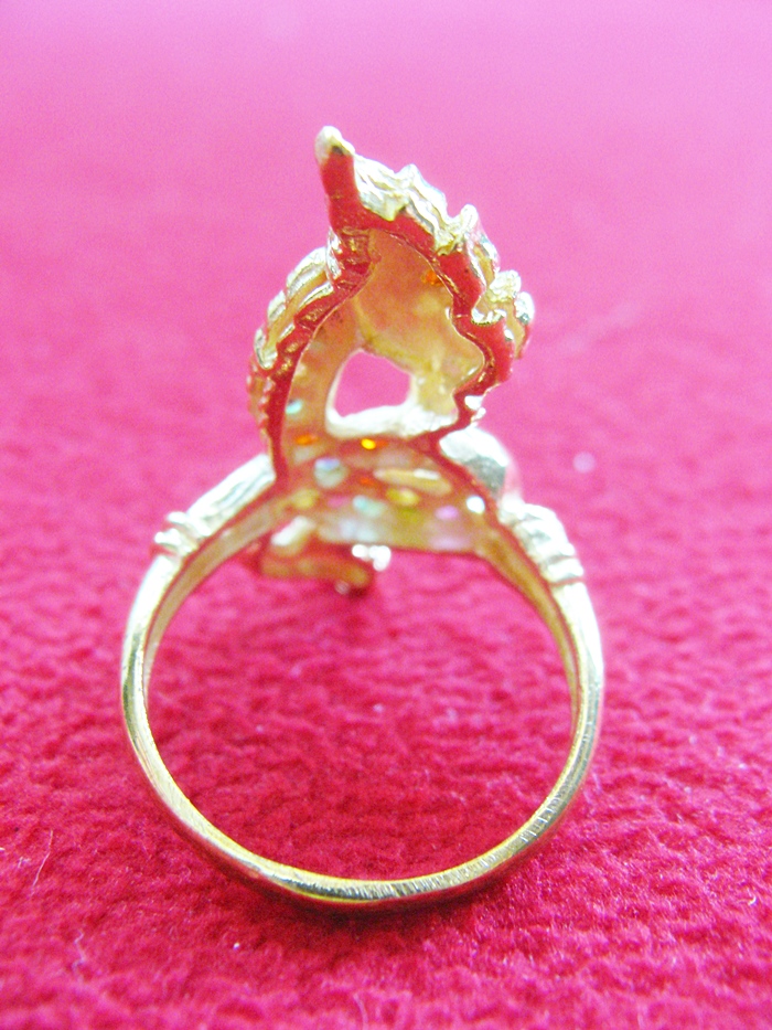 สินค้าหมดค่ะ แหวนพญานาคทองเหลืองพลอย7สี เสริมดวงบารมี แบบ4ค่ะ