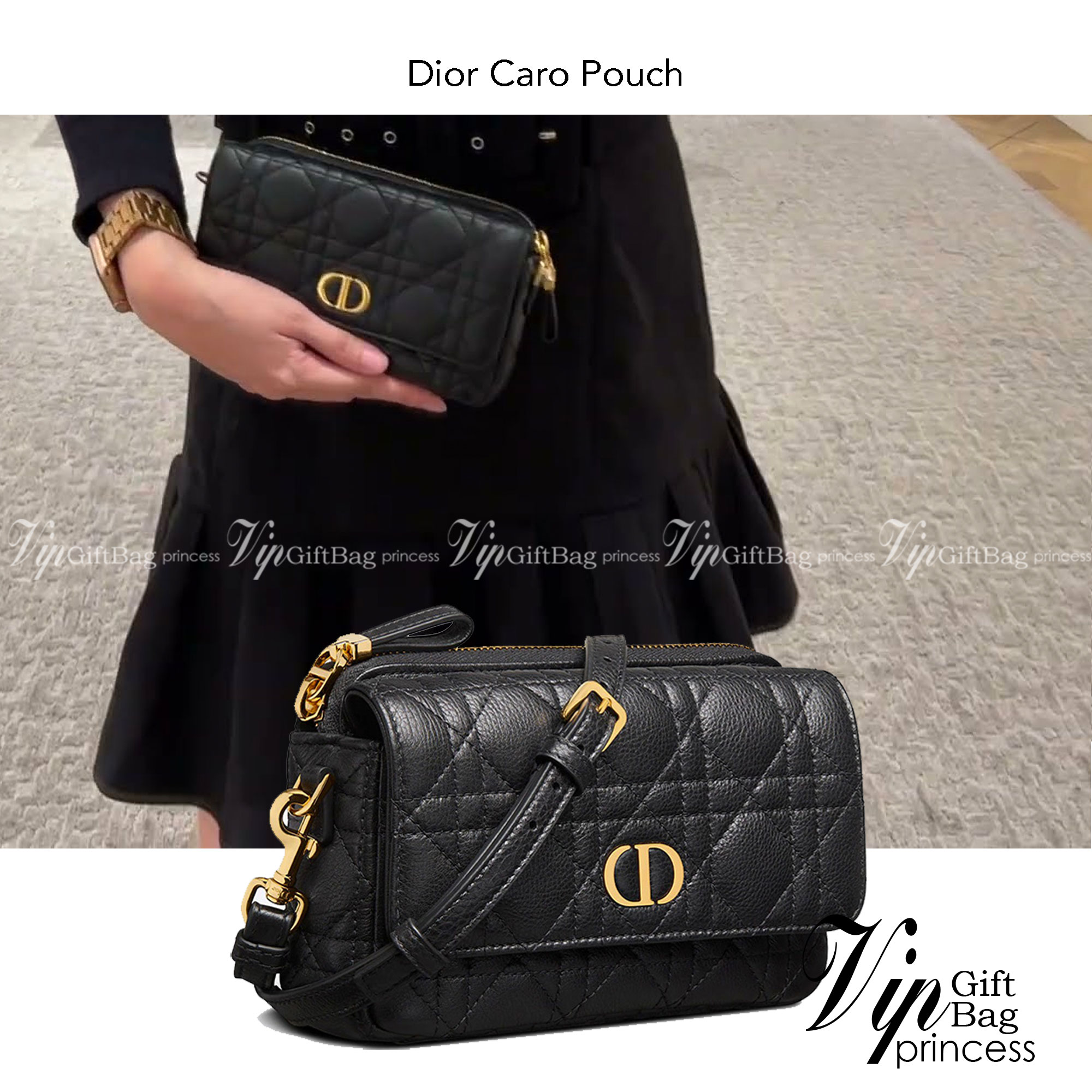 Dior Caro Pouch With Chain กระเป๋าสะพายทรงพอช รุ่นใหม่ ทรงใช้งานง่าย สะดวก กะทัดรัด วัสดุหนังคุณภาพดี มาพร้อมสายหนังสะพาย crossbody และสายโซ่อะไหล่ทองถอดออกได้ ปรับเปลี่ยนได้ตามสไตล์ อีกหนึ่งไอเท็มที่สาวๆต้องมีน้า 🛍 บอกเลยว่าเด็ดจ้า!!